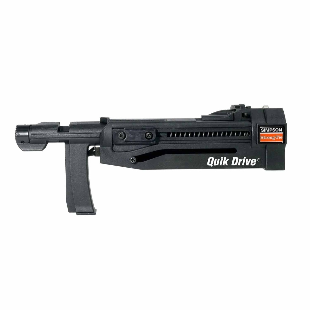 Simpson Strong-Tie QDPRO250G2 Quik Drive PRO250 subfloor attachment shown in clean side profile for subfloor fastening work on wood or steel framing