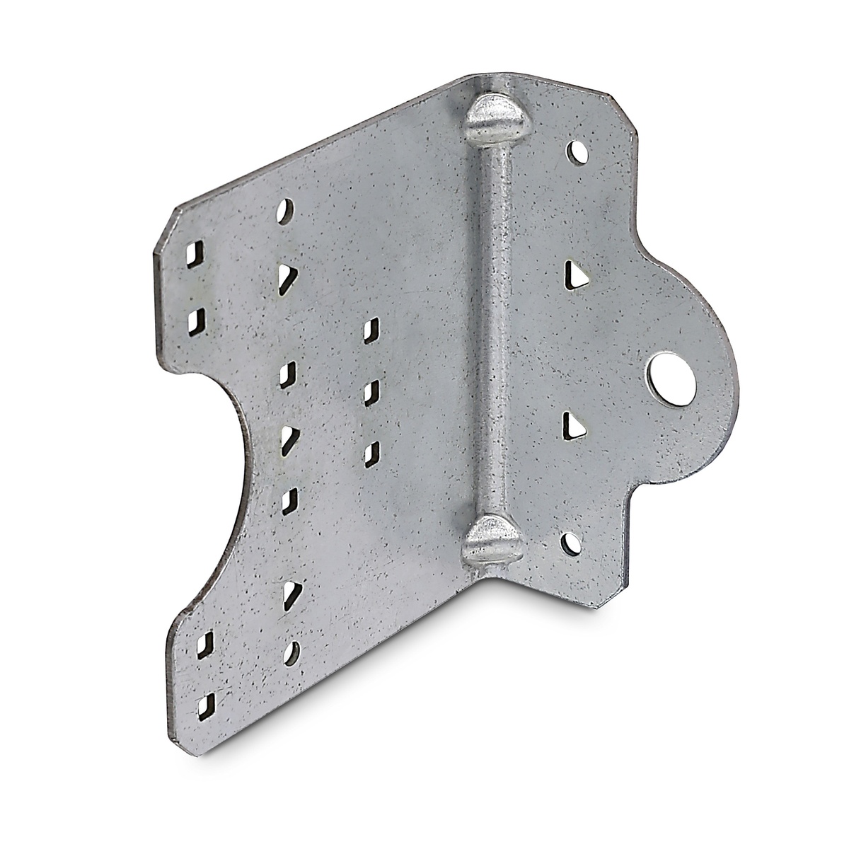 Simpson Strong-Tie SSC4.25-R50 steel stud clip product close-up showing prepunched fastener holes and formed galvanized steel body on a plain background