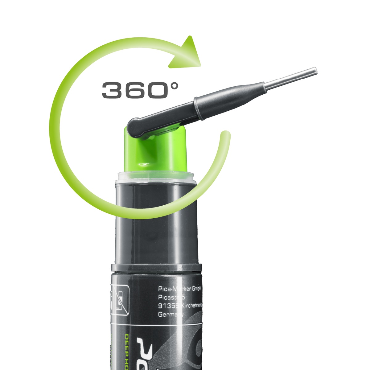 Pica 2020 spray marker with rotating spray arm for tight access marking