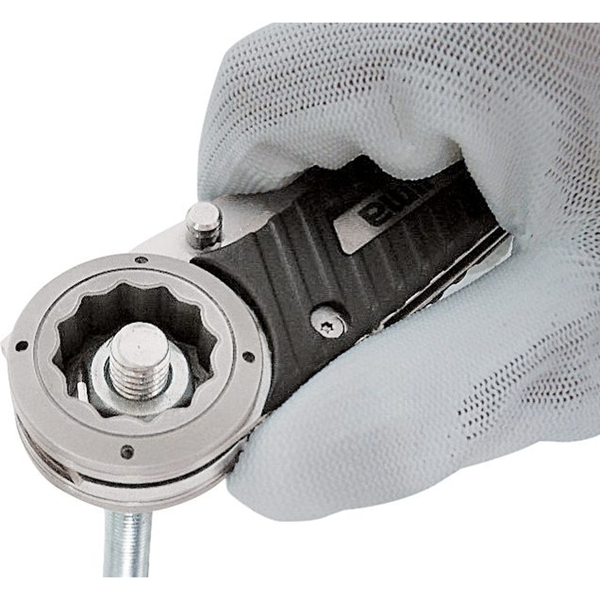 Tajima VARIX Folding Compact Knife using the integrated 17 x 21 mm socket to tighten hardware while wearing work gloves
