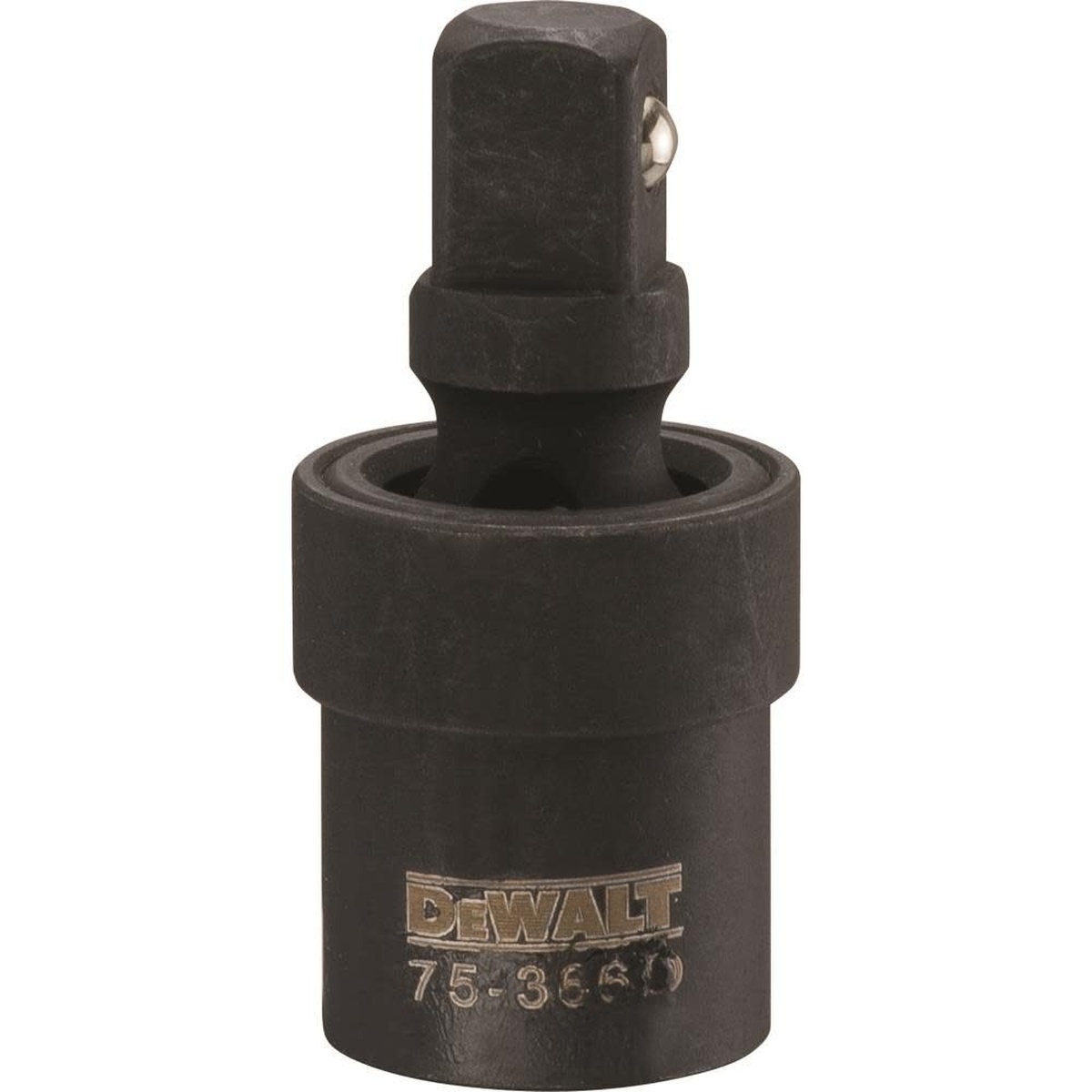 DEWALT 1/2 In. Drive Impact Universal Joint shown as a close-up product view for angled socket access in mechanical and fastening work