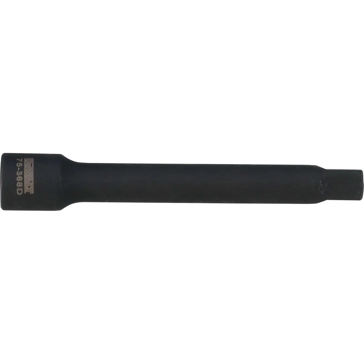 DeWalt DWMT75368OSP 1/2 in. Drive 6 in. Impact Extension shown in profile on a white background for automotive and shop fastening reach applications