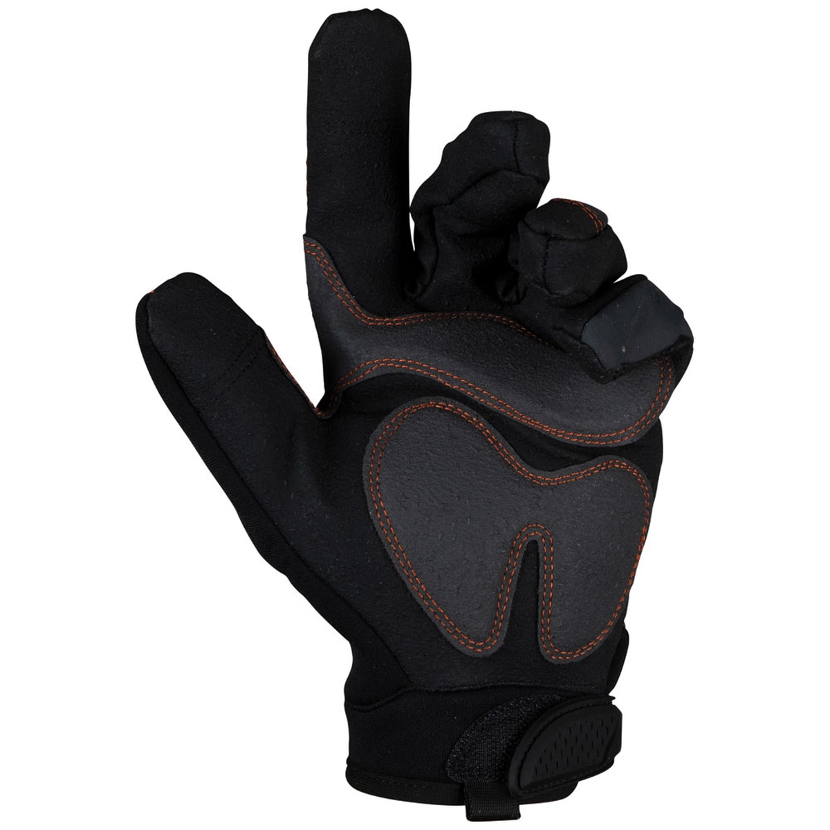 Klein Journeyman Cold Weather Pro Gloves, X-Large palm-side view showing rubberized palm surface for wet-condition grip while handling tools and hardware