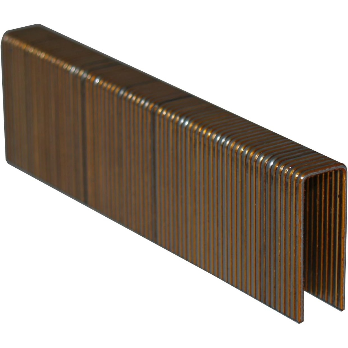 SpotNails 6616PG-10M 2 inch galvanized 16 gauge 7/16 inch medium crown staples shown as a collated strip for sheathing and construction fastening