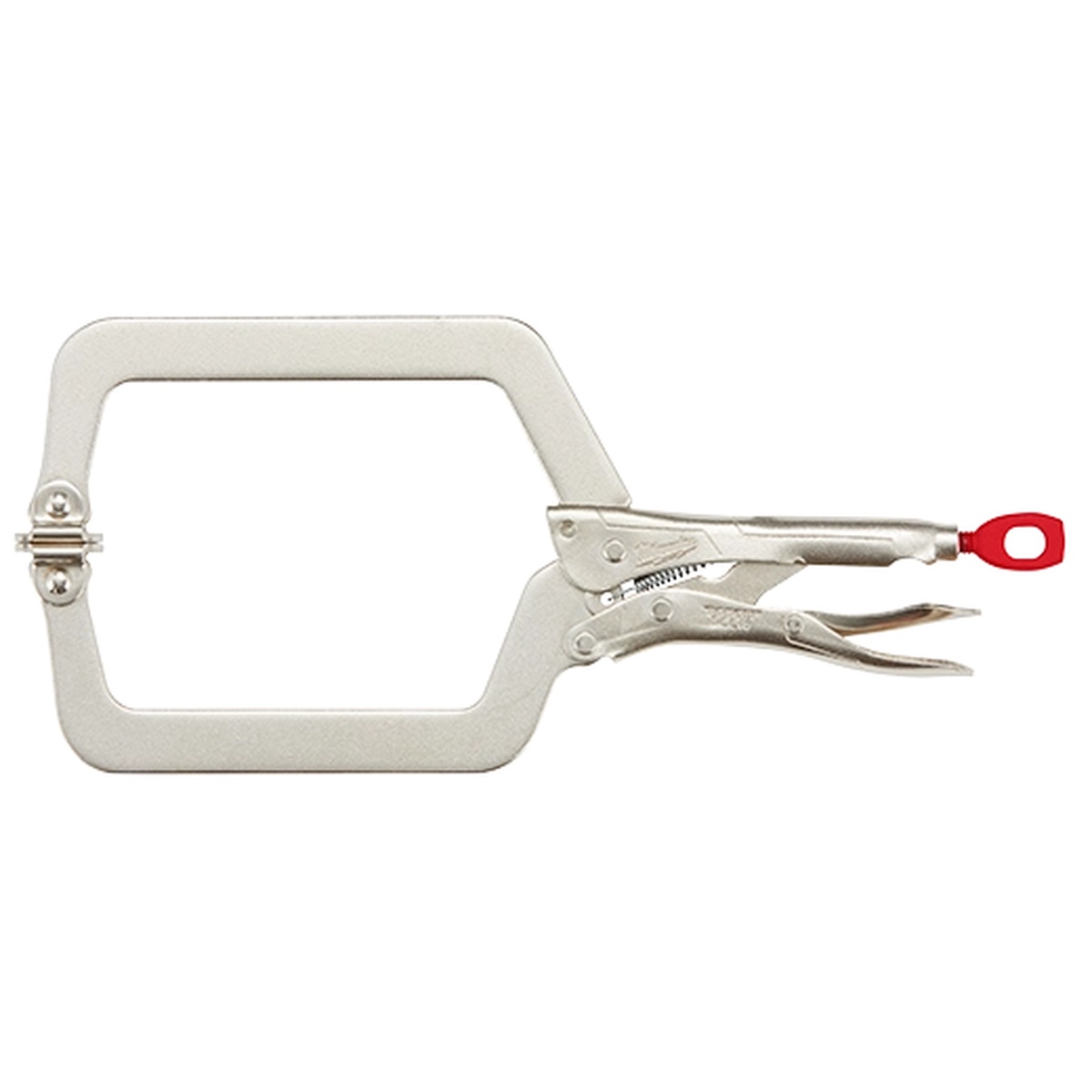 Milwaukee 48-22-3523 9 inch deep reach swivel locking C-clamp product view showing forged steel body and deep reach frame