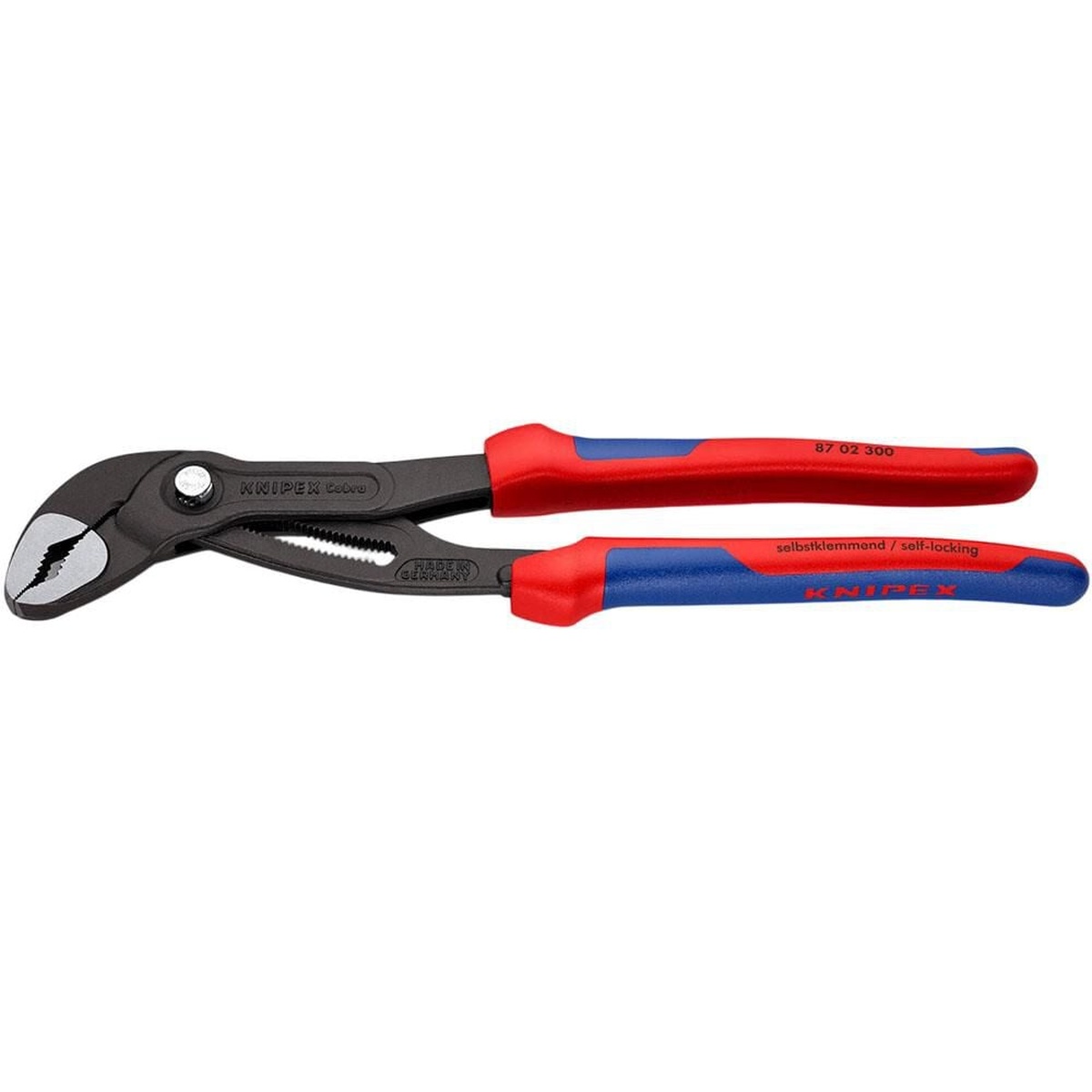 Knipex Cobra 12 in. Water Pump Pliers full product view showing long handles and adjustable jaws for larger pipe work