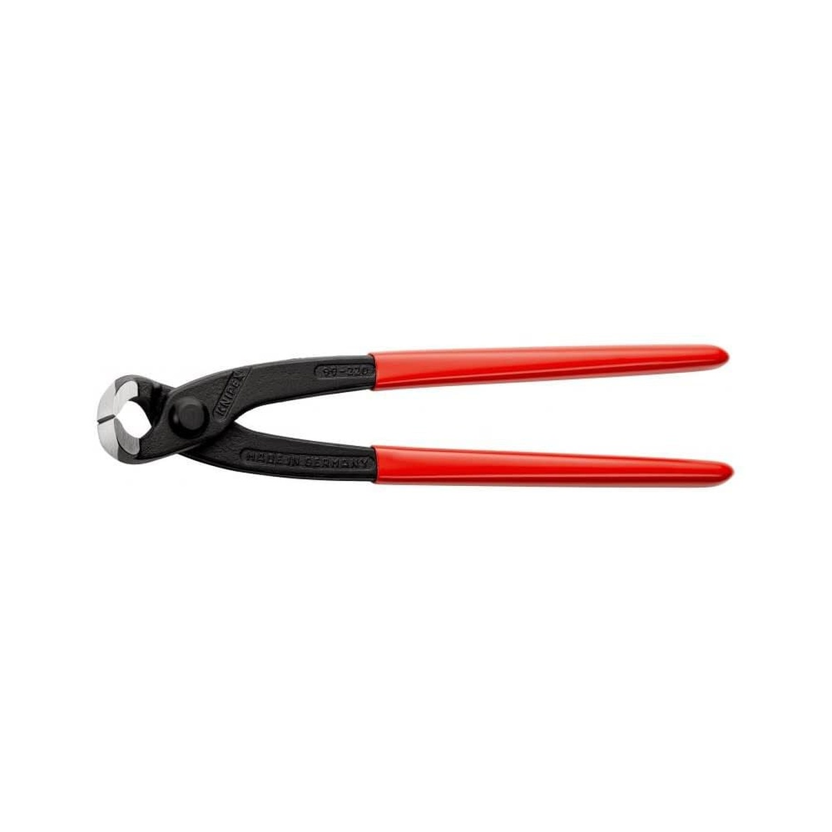 Knipex concreter nipper full tool view showing slim head and long handles for tight-access construction work