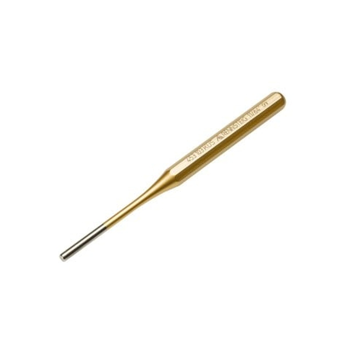 Knipex 9R 453 103 KUS 11/64 x 6 inch pin punch angled view showing the octagonal body used for controlled hammer work in metal and wood repair