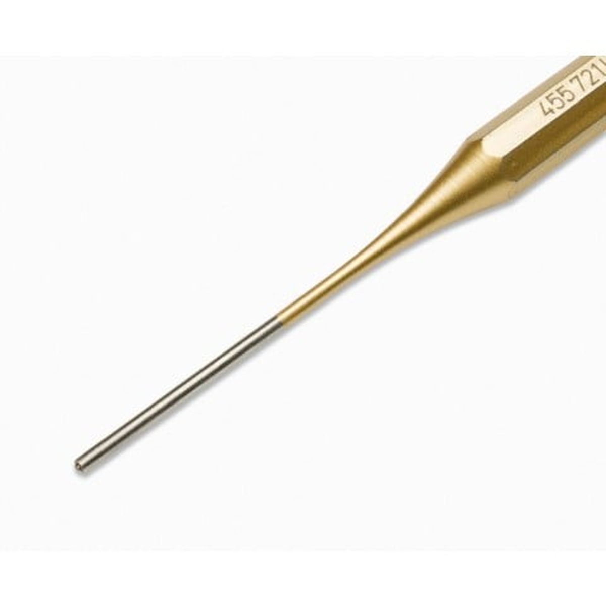 Close-up of the Knipex Rennsteig 9R 455 721 KUS 3/32 in. x 6 in. Roll Pin Punch tip showing the polished working end used for accurate pin driving in repair and maintenance tasks