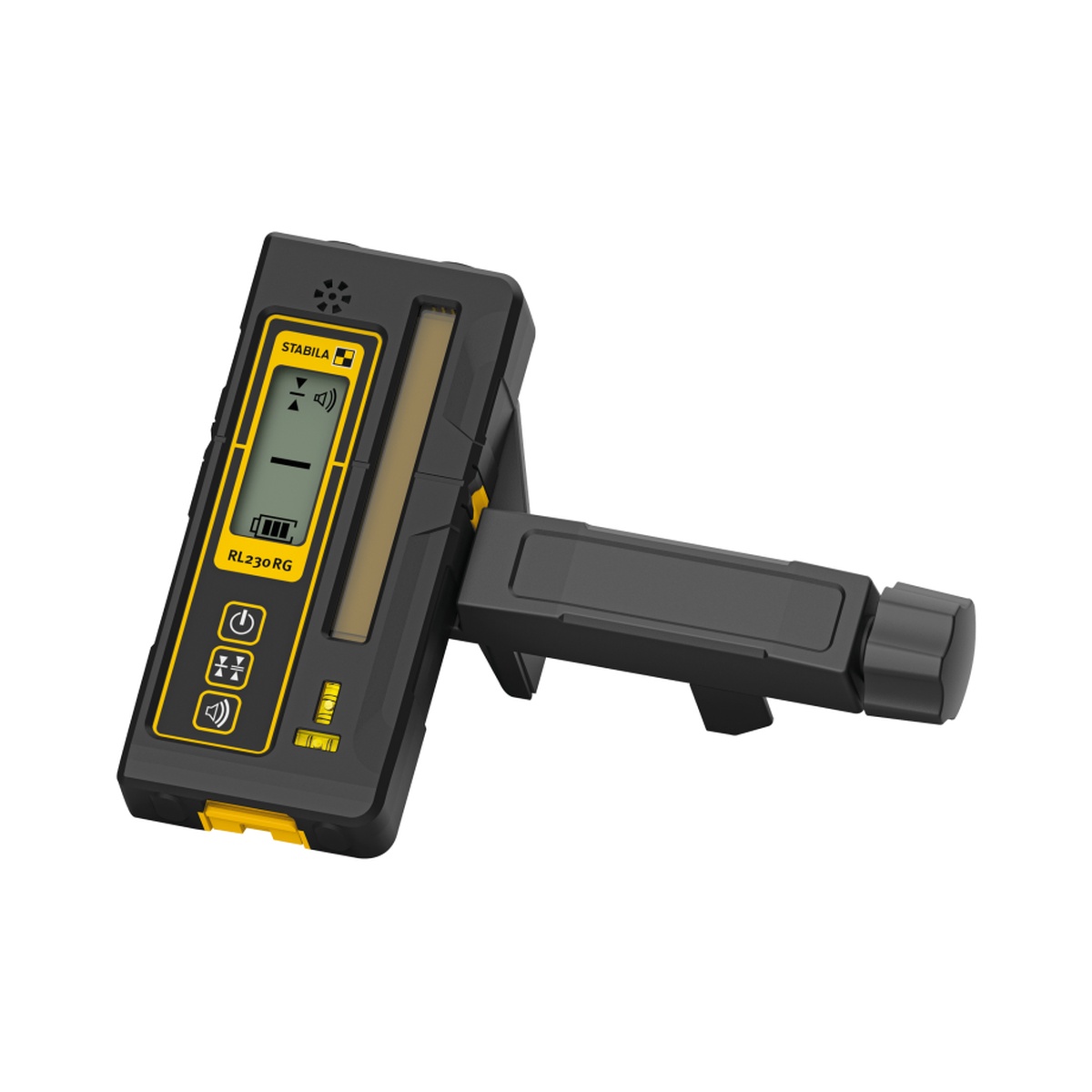 Stabila RL 230 RG Line Receiver with mounting bracket attached for laser layout and leveling work