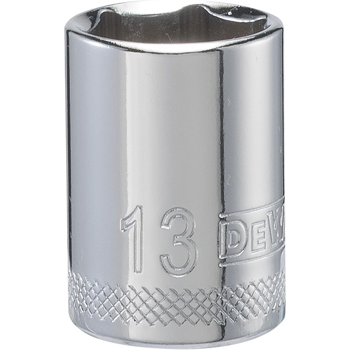 DeWalt DWMT86112OSP 1/4 inch drive socket with hard stamped 13 mm size marking for mechanical fastening and repair work