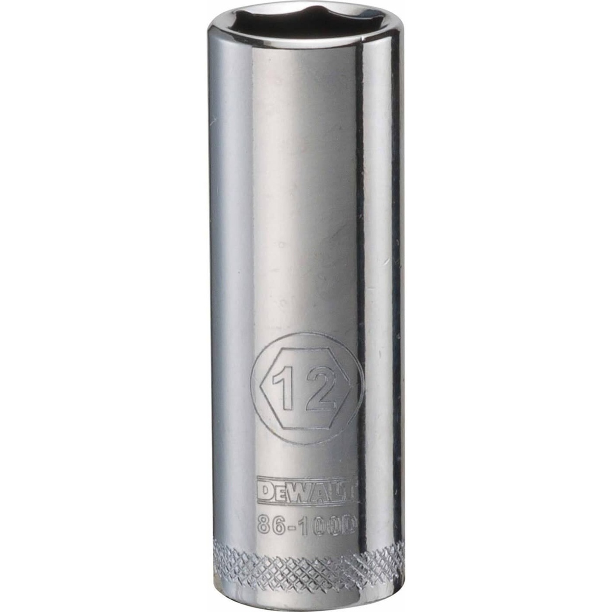 DEWALT 12 mm 1/4 Inch Drive 6-Point Metric Deep Socket deep well socket for mechanical fastening on recessed nuts and long studs in shop service work