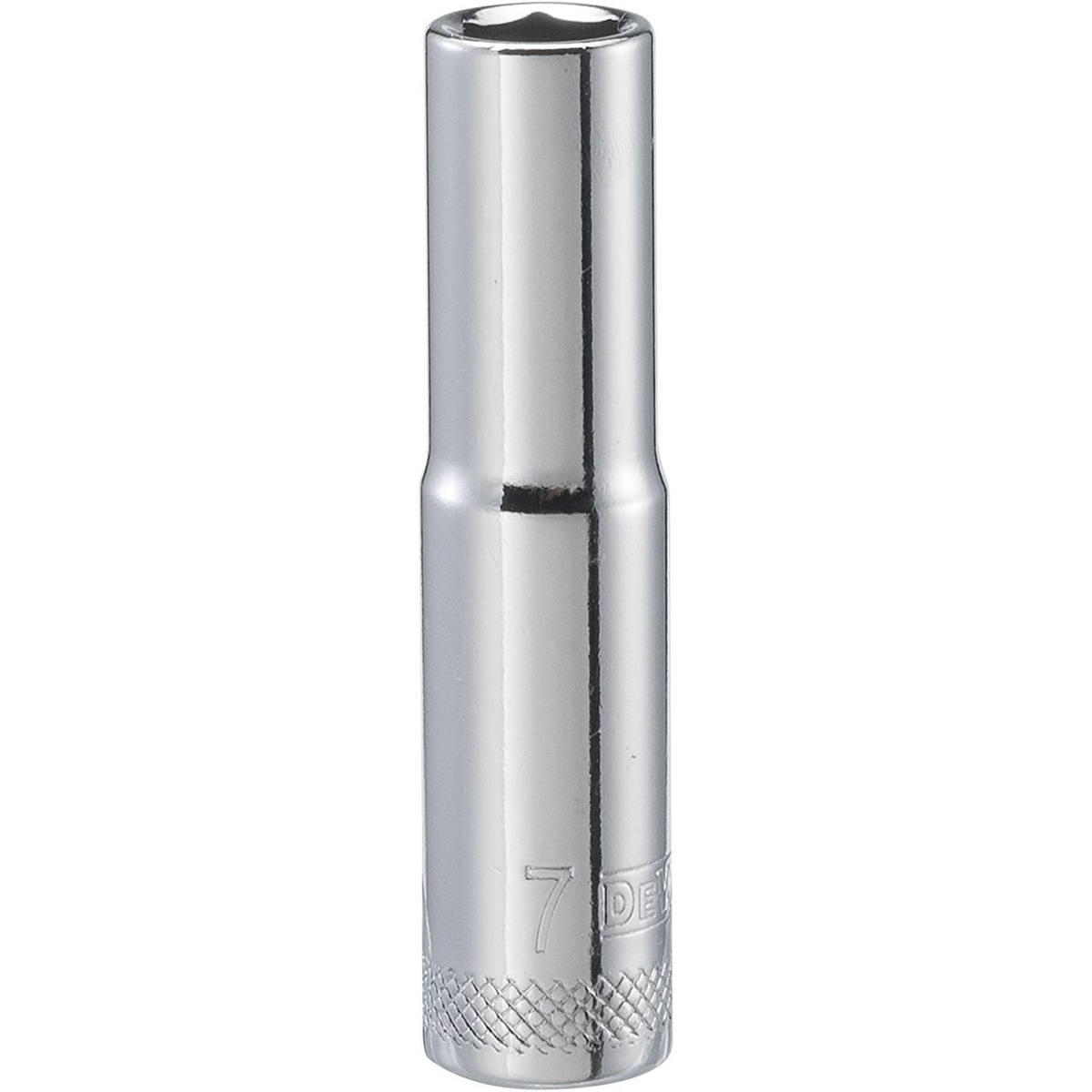 DEWALT DWMT86095OSP 6 Point 1/4'' Drive Deep Socket 7MM deep socket for recessed metric fasteners in automotive and equipment maintenance work