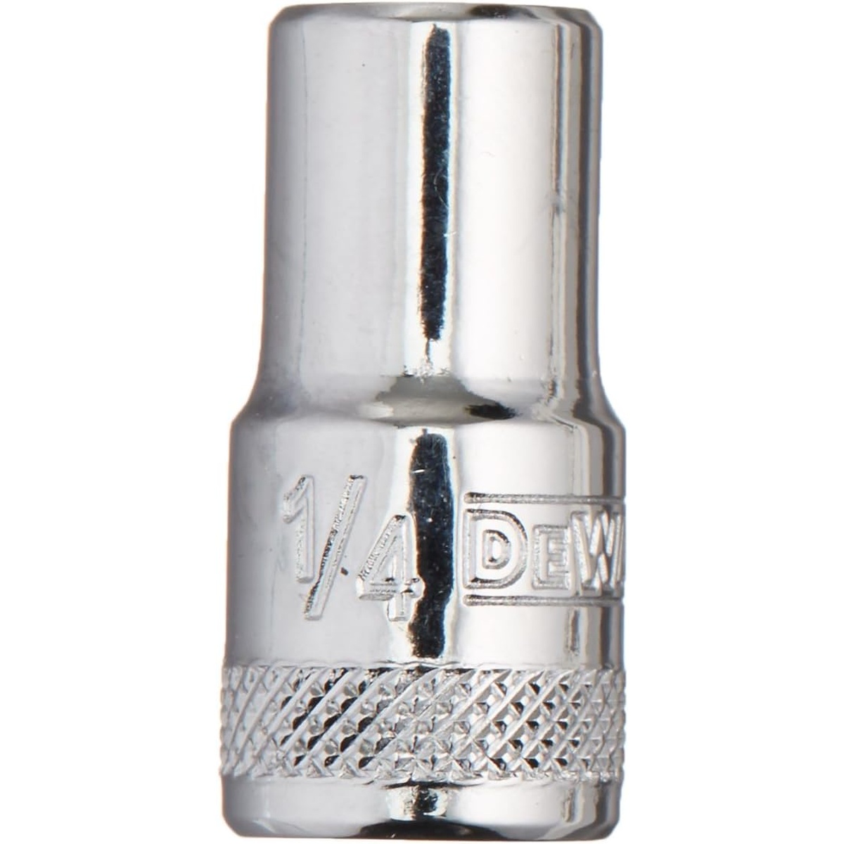 DEWALT DWMT86024OSP 6 Point 1/4 drive socket with hard stamped 1/4 SAE size marking for quick identification during fastening and repair work