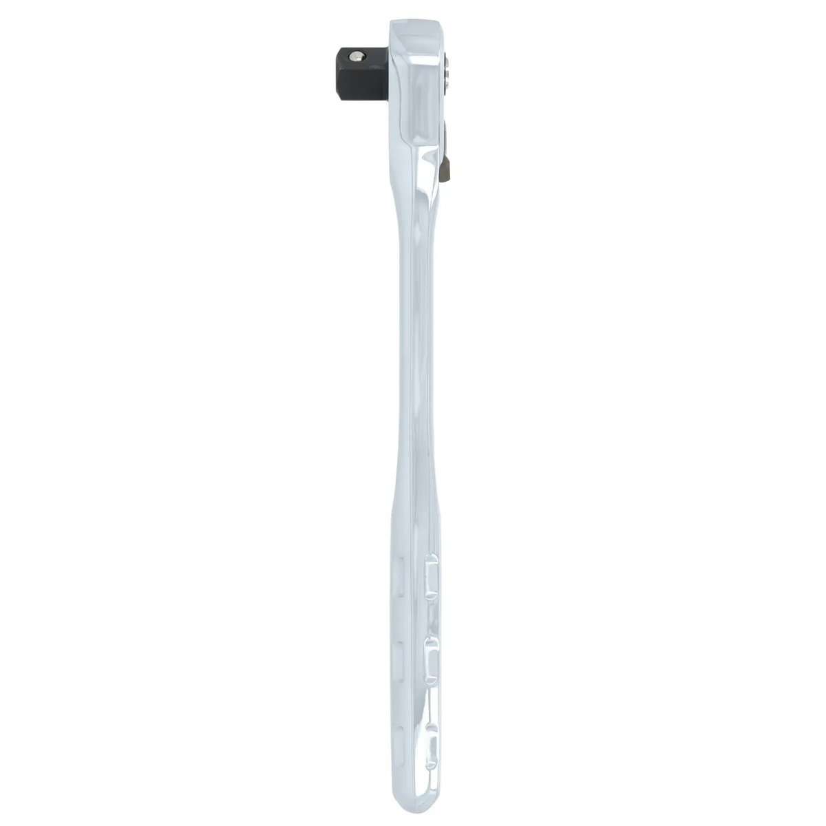 Side view of the DeWalt DWMT81098 1/2-In. Drive Quick-Release Ratchet showing the drive head used with sockets in shop and garage fastening work