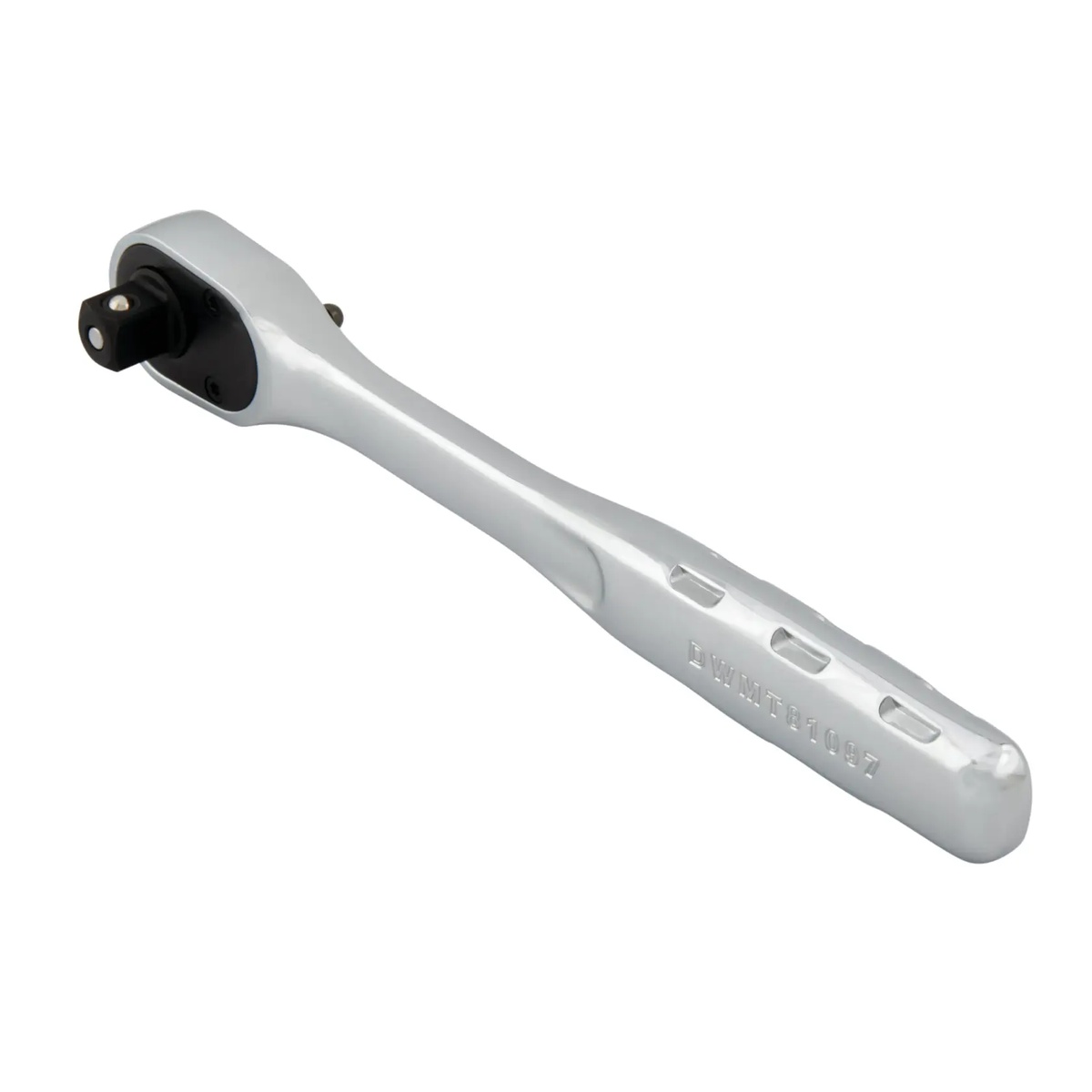 DeWalt DWMT81097 3/8-In. Drive Quick-Release Ratchet showing slim head and contoured handle for fastening work in tight service and repair spaces