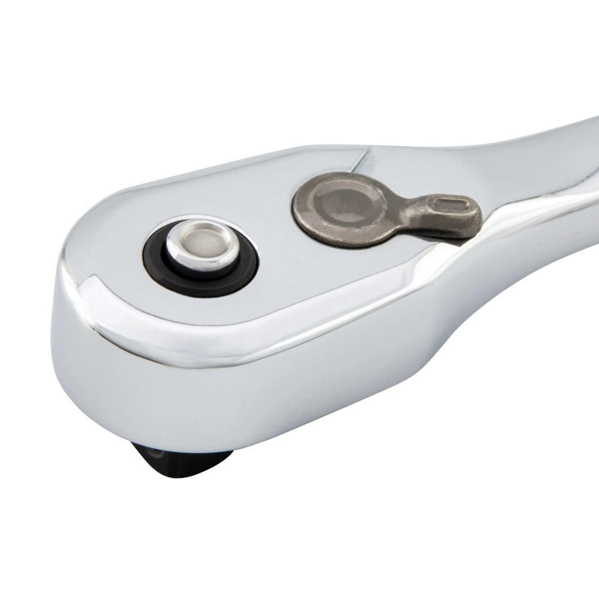DEWALT DWMT81096 1/4 Inch Drive Quick-Release Ratchet head detail showing quick-release button and low profile directional lever for close-quarter fastening tasks