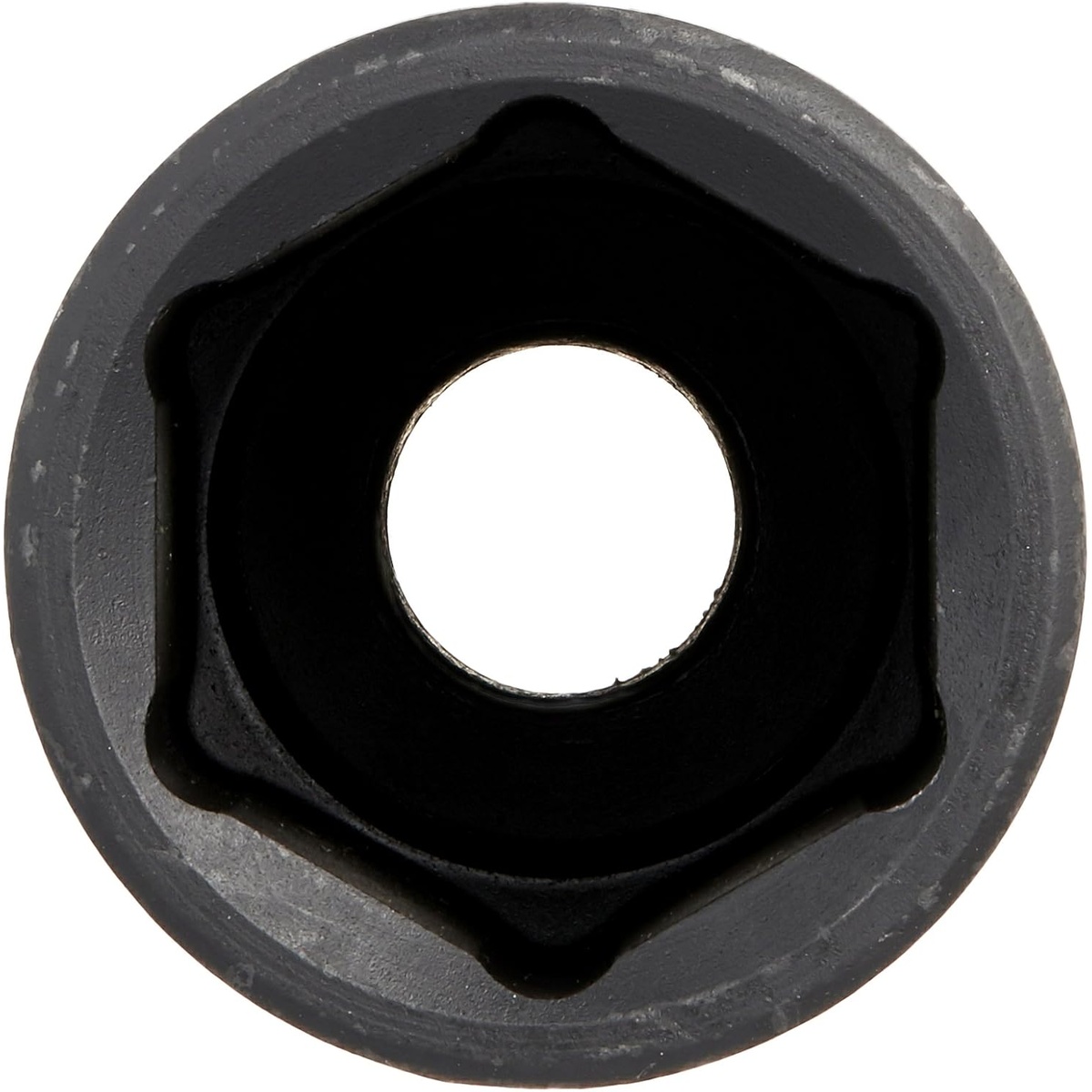 Front opening of the DeWalt DWMT73953OSP 24 mm deep impact socket showing the 6-point profile used for secure grip on metric fasteners in shop and jobsite applications