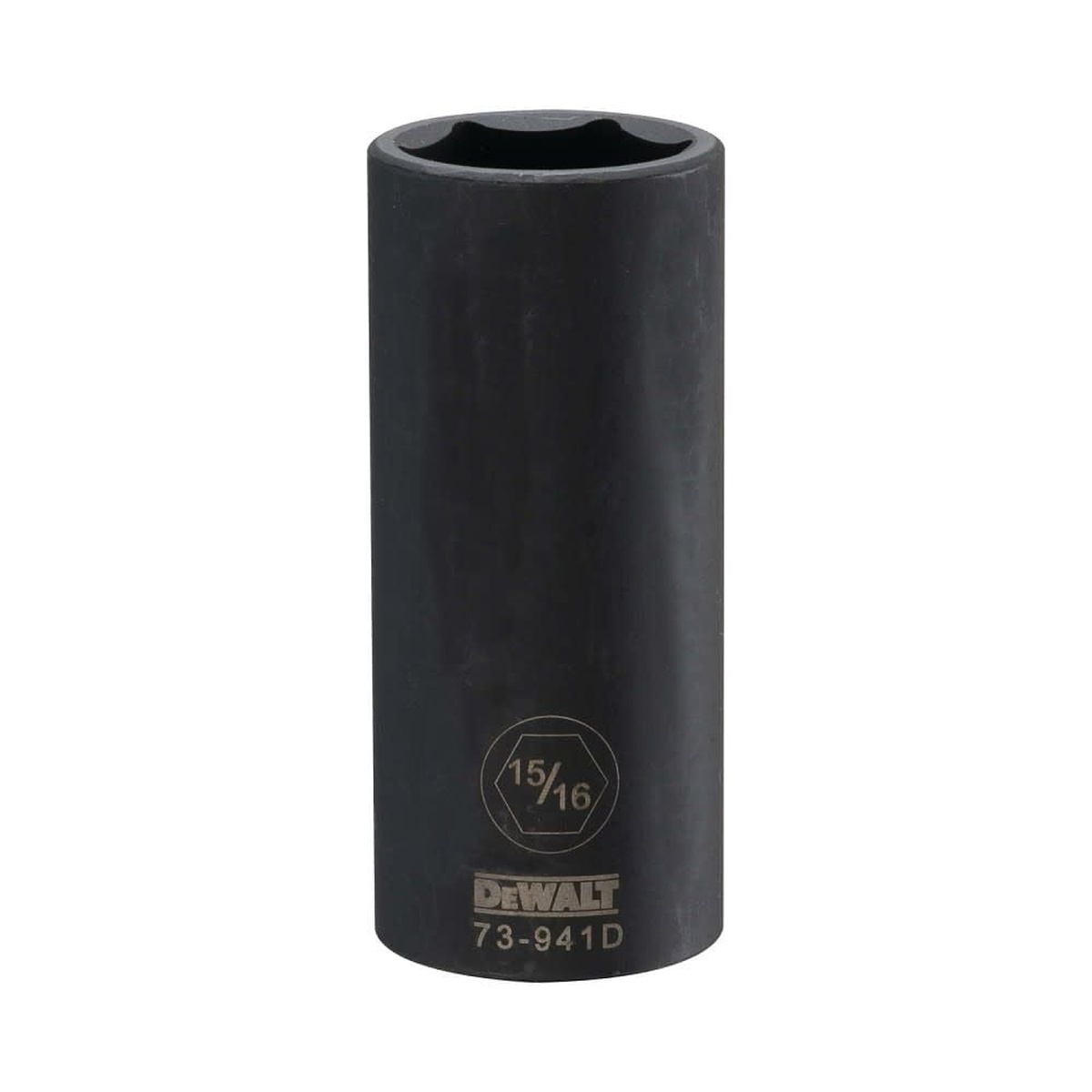 DEWALT DWMT73941OSP 1/2 Inch Drive 6-Point Impact Socket deep SAE socket for fastening and removal on impact wrench applications in automotive and mechanical work