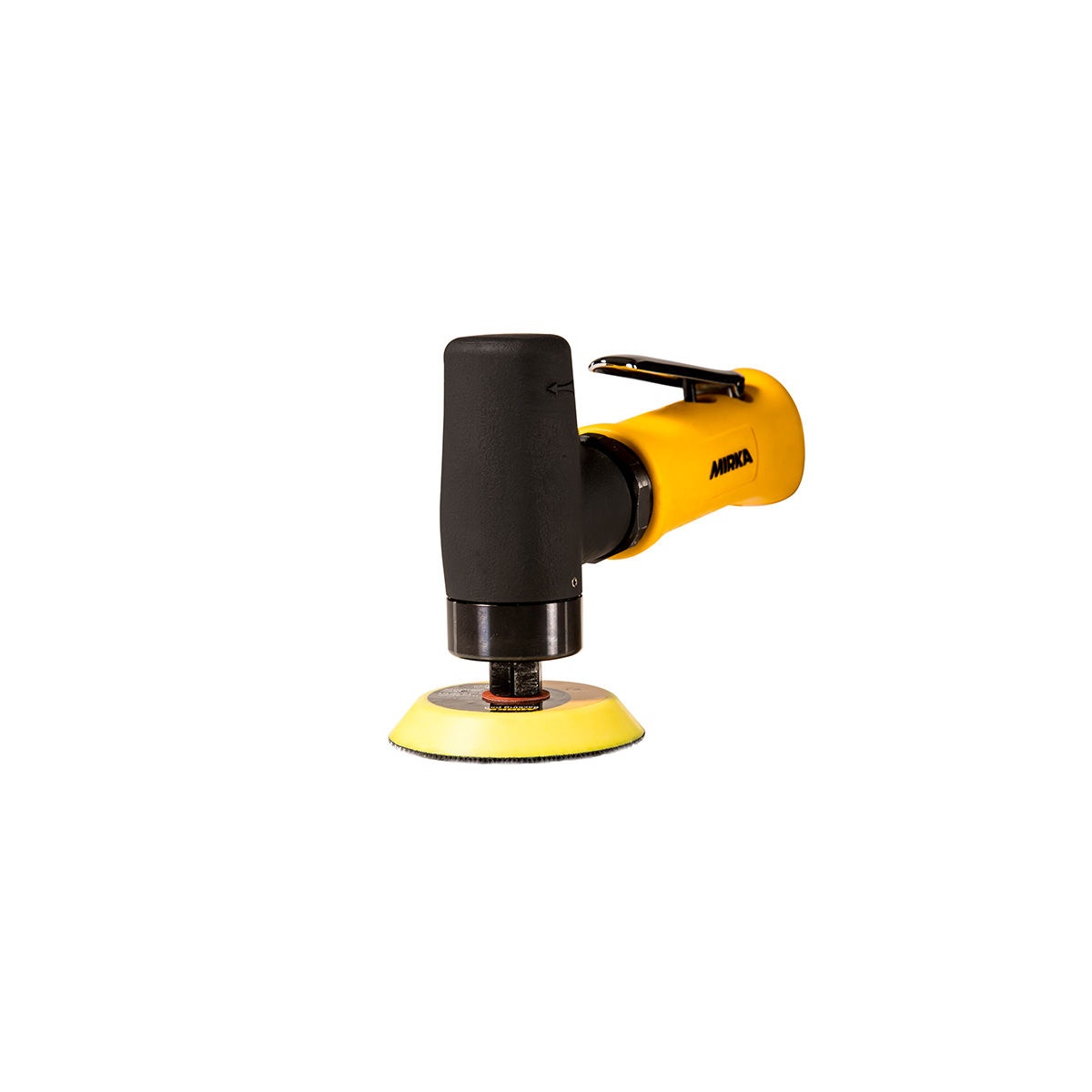 Mirka MRAP-30 3 inch angled polisher with backing pad for spot repair polishing on automotive panels and small surface finishing work