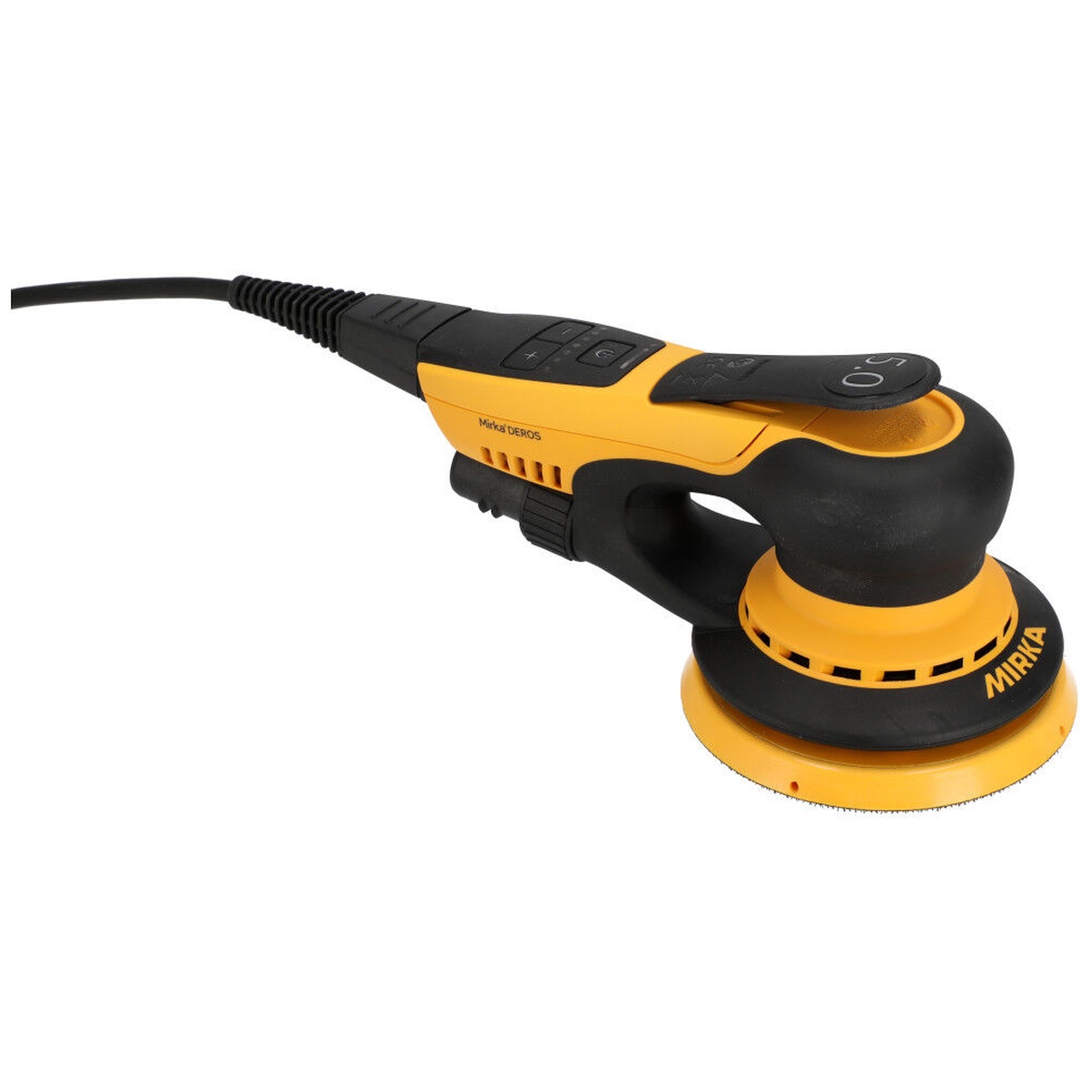 Mirka DEROS II 550X Electric Powered 5 Inch 5mm Orbital Sander with Case random orbital sander for controlled surface sanding in a professional shop setting