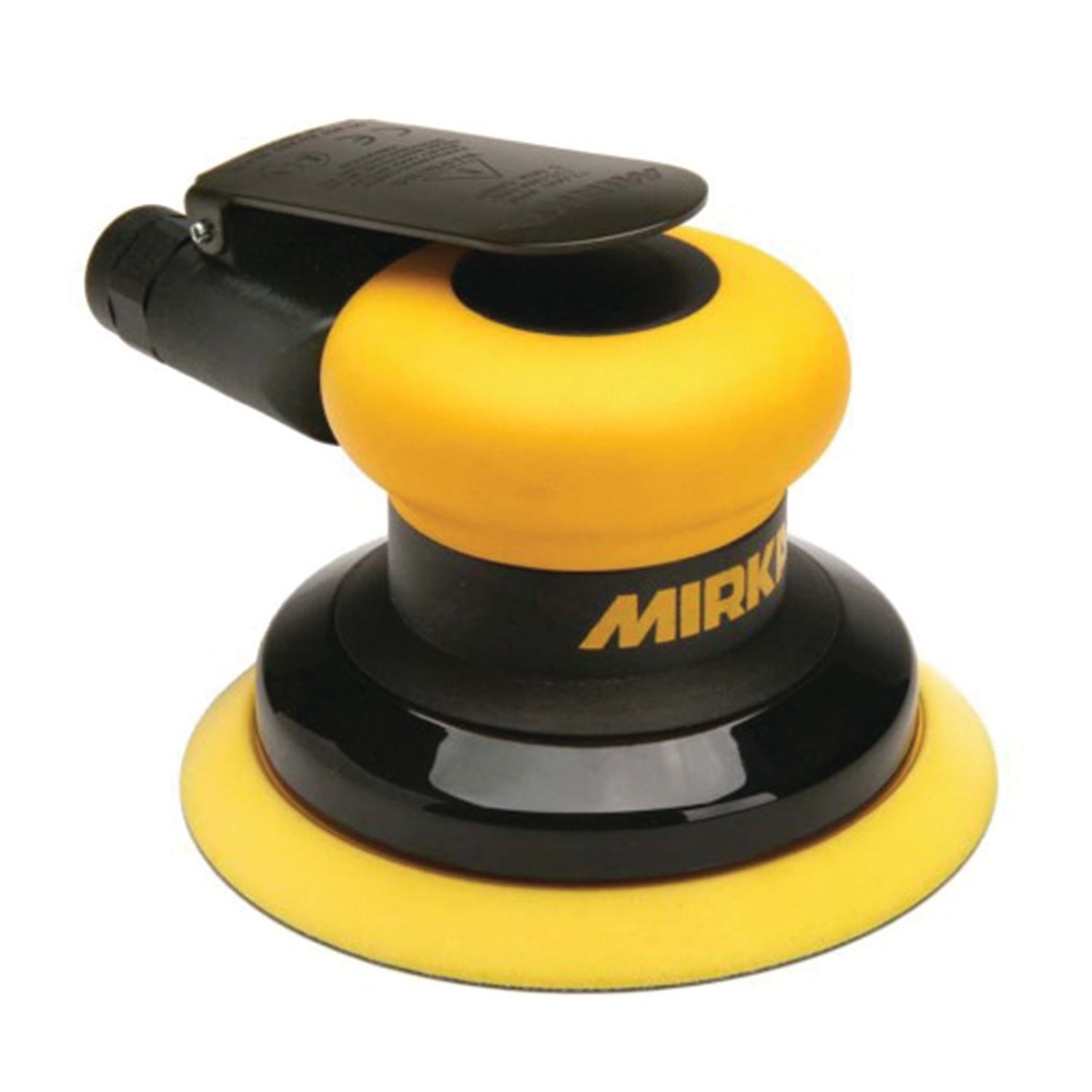 Mirka MR-508 5 Inch Finishing Sander with 5 inch backing pad for shop sanding and surface finishing work