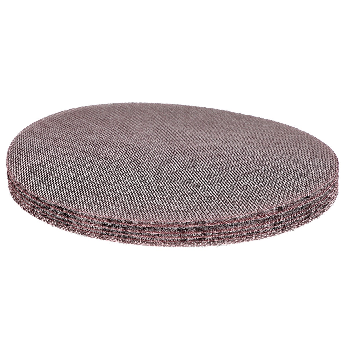stack of Mirka ABRANET 9 inch Grip Net Sanding Disc abrasives for wood metal filler and paint prep work