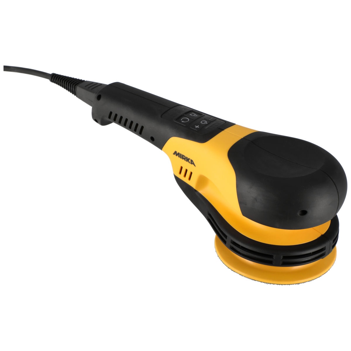 Mirka POLAROS RP 600X 6 Inch Electric Rotary Polisher showing low-profile body and control layout for professional polishing work