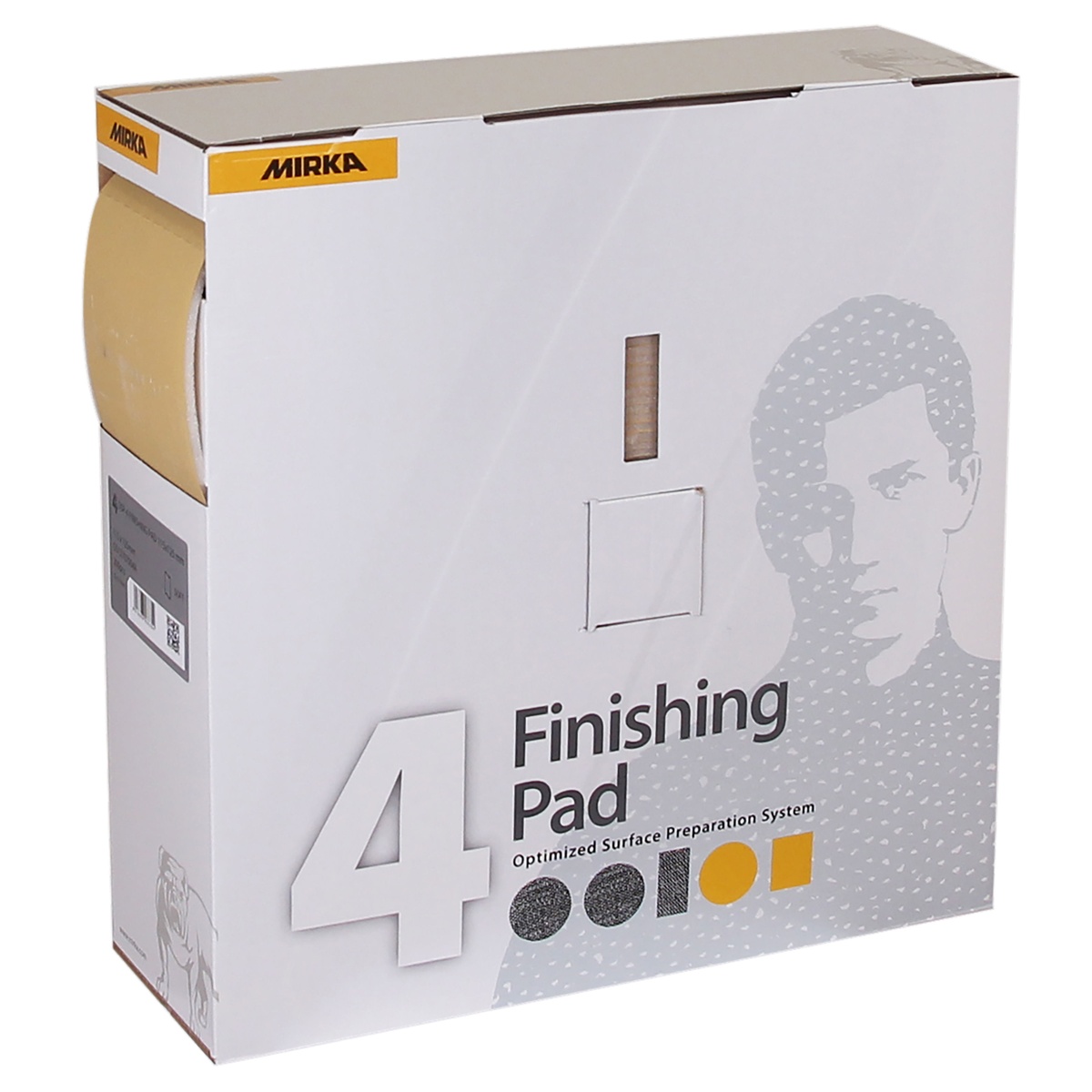 Mirka OSP-4 Finishing 4.5 inch x 5 inch Plain sanding pad package for clear coat, body filler, plastics, aluminum, steel, and gel coat finishing tasks