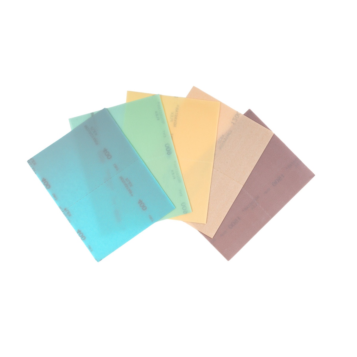 Mirka NOVASTAR FLEX sanding sheets in multiple color-coded grit options for dry sanding and surface preparation