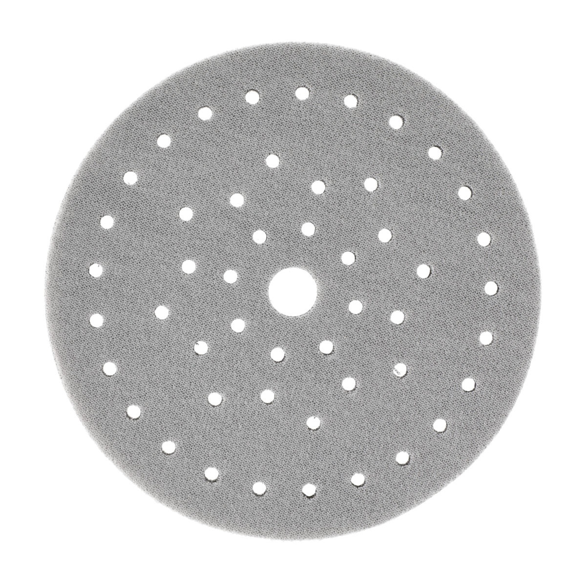 Mirka Iridium Soft 6 Inch Grip Multifit Discs backing side showing Multifit dust extraction pattern for dry sanding