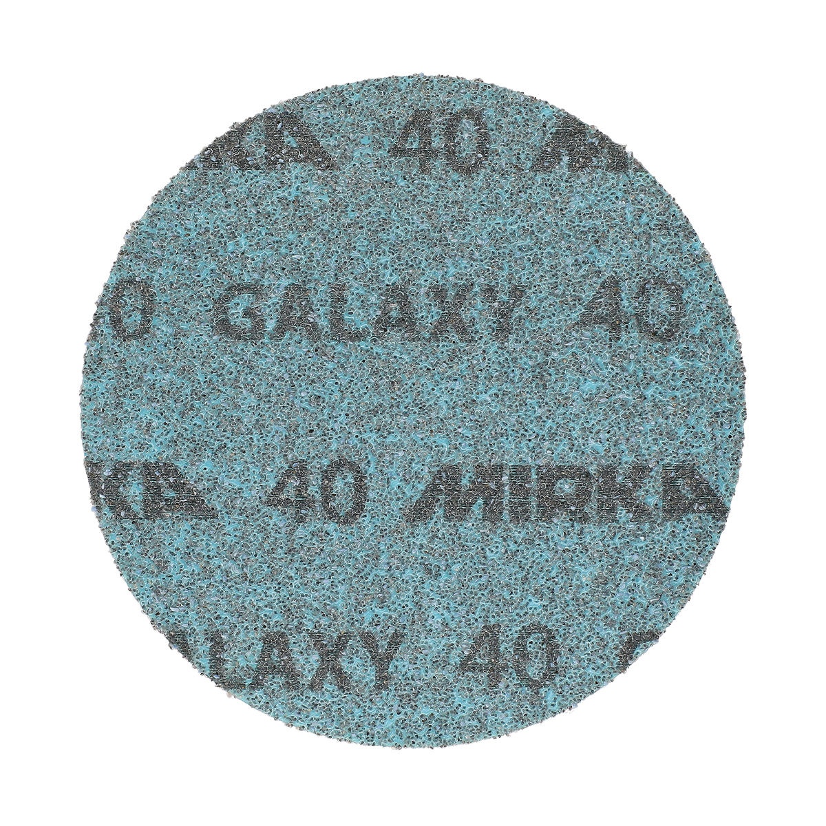 Mirka GALAXY 5 inch Grip sanding disc 40 grit used for aggressive sanding and surface preparation on wood, filler, paint, or composite materials in shop and jobsite work