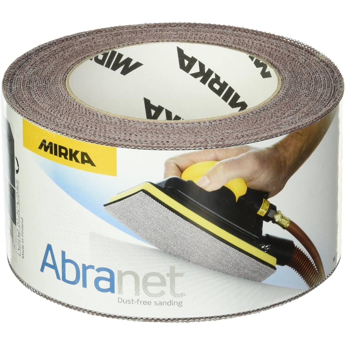 Mirka 9A-570-180 Abranet 2-3/4 in x 10 yd Mesh Grip Roll mesh abrasive roll for dry sanding with a hand sanding block in surface preparation work
