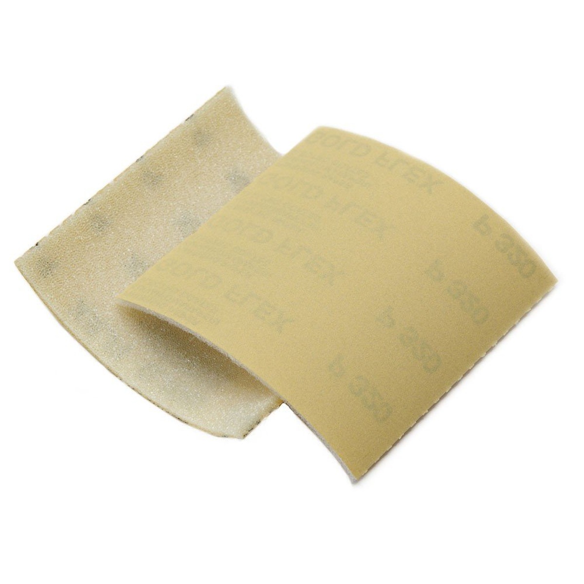 Mirka 23-145-240 Goldflex Soft Foam Back Abrasive Pad flexible sanding sheet for dry finishing and detail sanding on curved painted, wood, and fiberglass surfaces