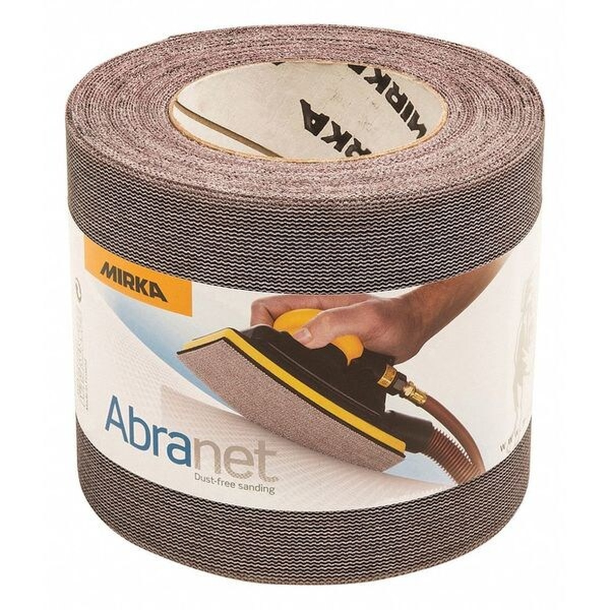 Mirka Mesh Grip Roll 4-1/2 in x 32.8 ft P240 Grit mesh abrasive roll for hand sanding and surface prep in shop finishing work