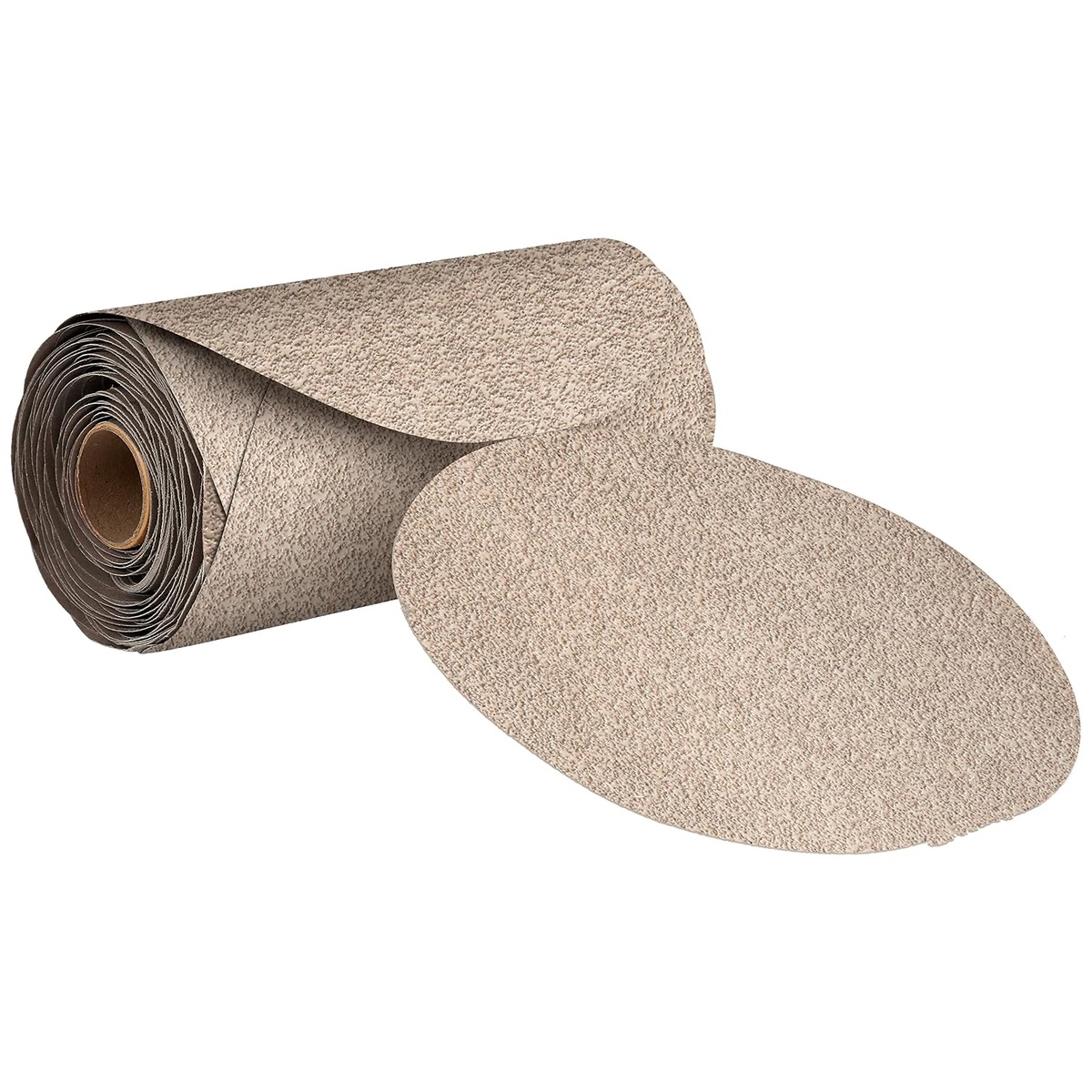 Mirka Basecut 5 in 80 Grit PSA sanding discs in linkroll format for orbital sander use in automotive wood and marine finishing shops