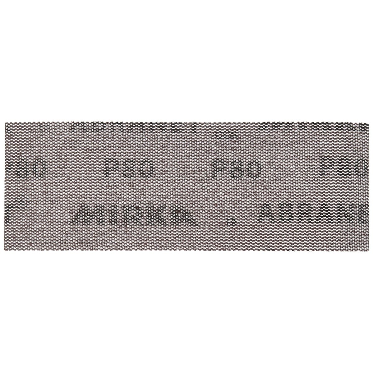 Mirka 9A-150-220 Abranet mesh grip sanding sheet close-up showing open aluminum oxide mesh abrasive structure for vacuum-assisted finish sanding on wood, paint, filler, plastic, and metal