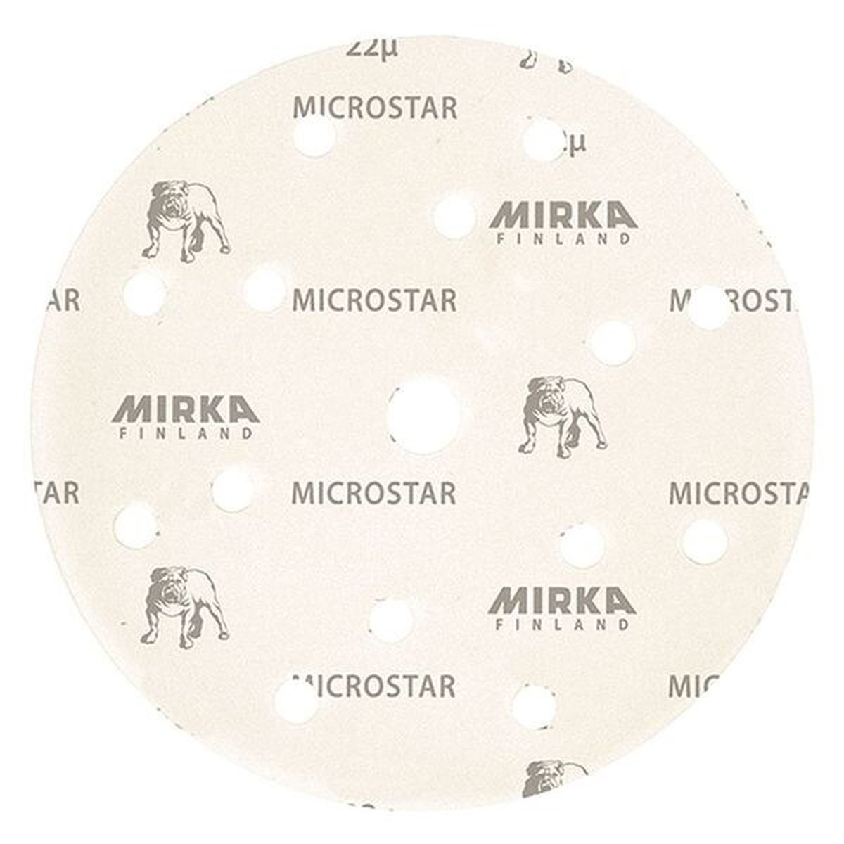 Mirka FM-611-2000 Film-Back Grip Disc 6 inch P2000 sanding disc with 15-hole pattern for fine finishing and dust-extracted sanding work