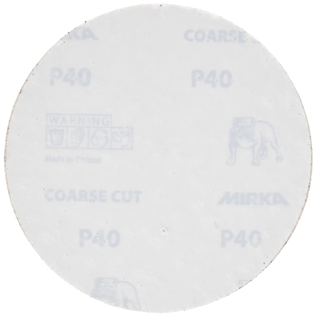 Mirka 40-332-040 Coarse Cut PSA Disc, 5 Inch PSA backing marked P40 for use on compatible sanding pads in repair and prep work