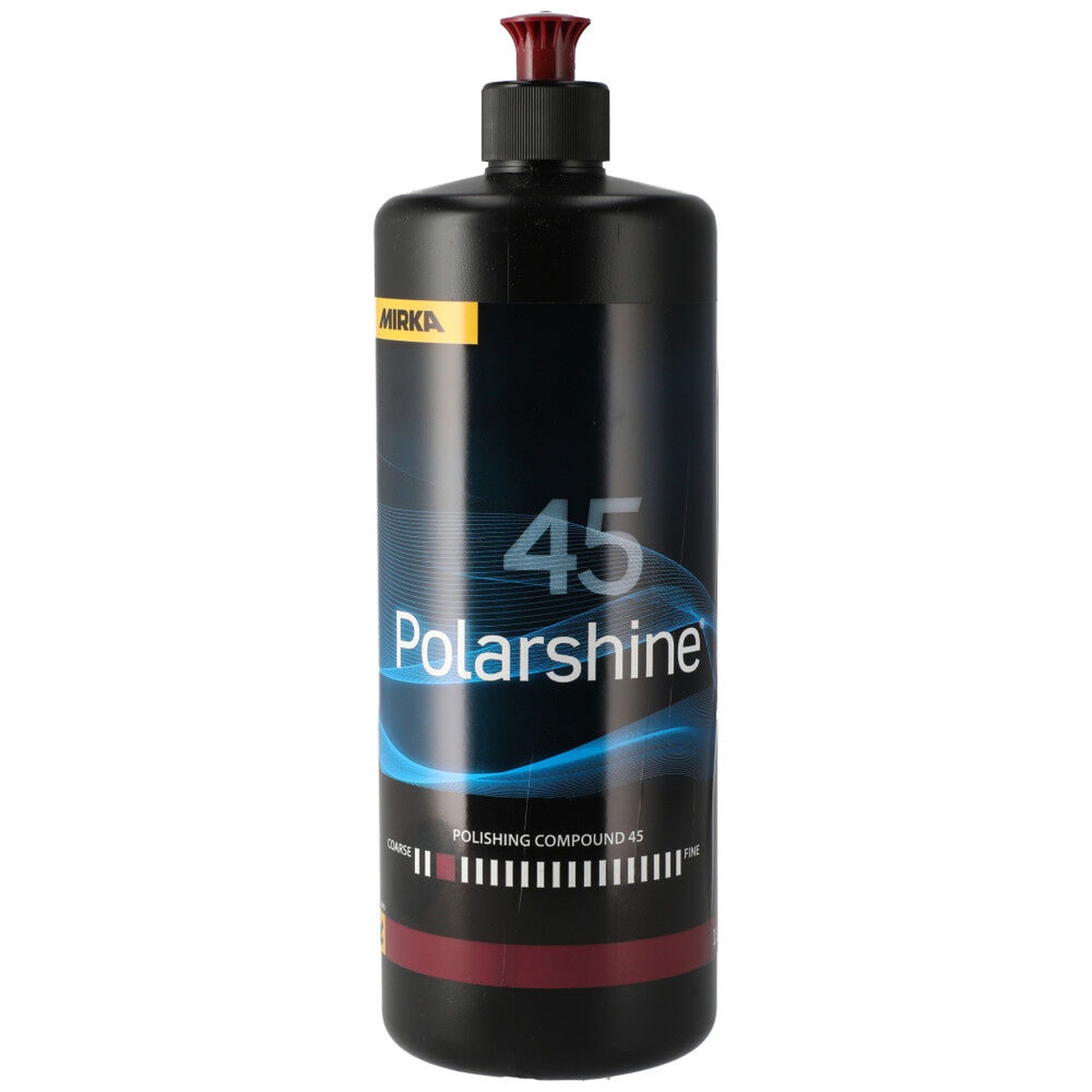 Mirka POLARSHINE 45 Polishing Compound 1L bottle for gel coat and hard surface polishing in marine and restoration work
