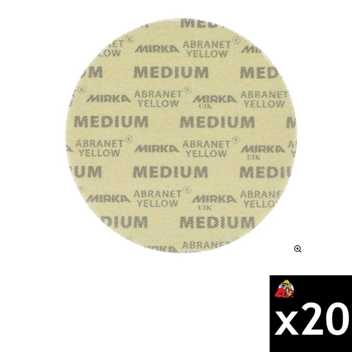 Mirka ABRANET YELLOW 9 Inch Medium Abrasive 20 Pieces single 9 inch medium sanding disc for drywall and wall surface preparation