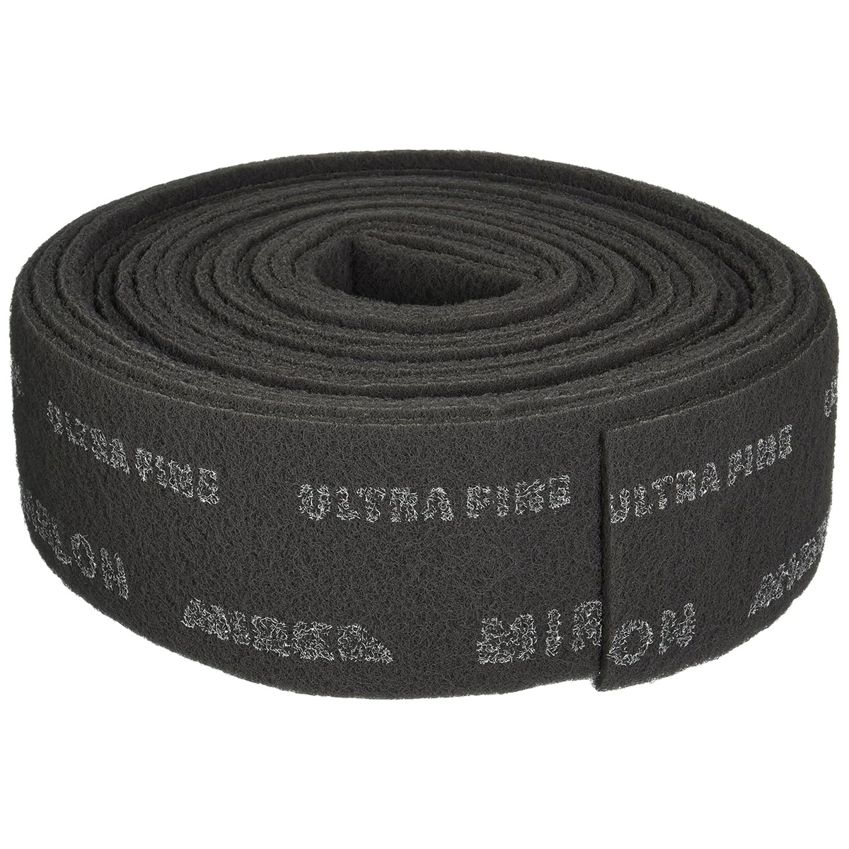 Mirka 18-573-448 Mirlon UF Scuff Roll coiled for fine finishing and surface conditioning on wood and contoured workpieces in shop use