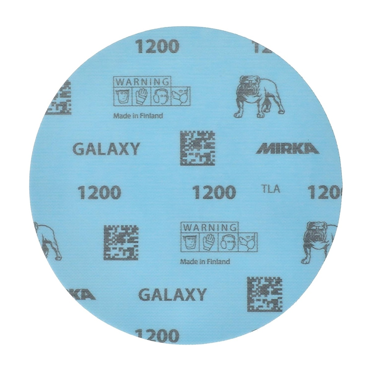 Mirka GalaxySandpaper 6 inch 150mm Grit 1200 hook and loop sanding disc for fine finishing on epoxy resin, wood, metal, and coated surfaces in shop work