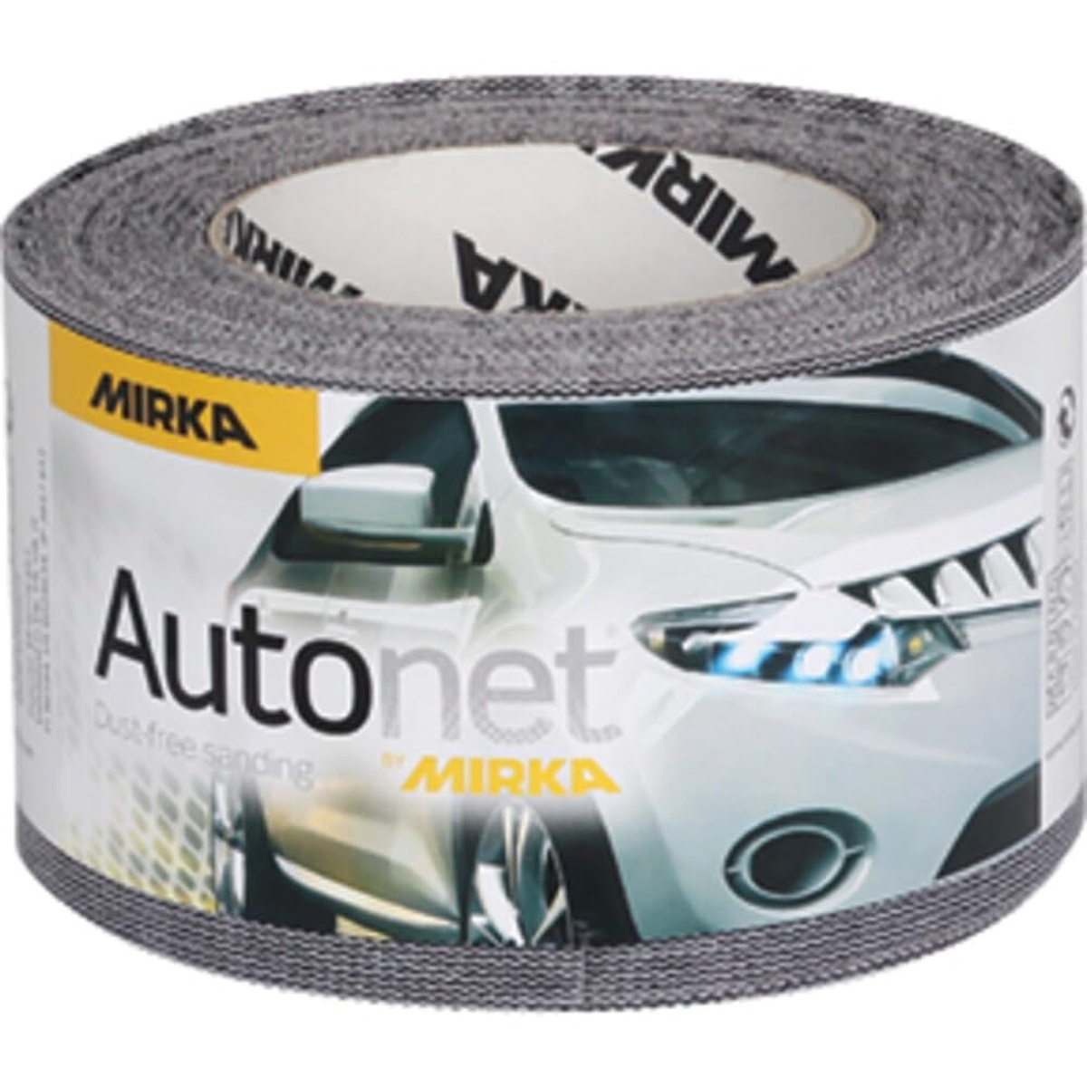 Mirka AE-570-320 Autonet Mesh Grip Roll abrasive sanding roll for automotive refinishing and dust-free surface prep in a body shop or workshop