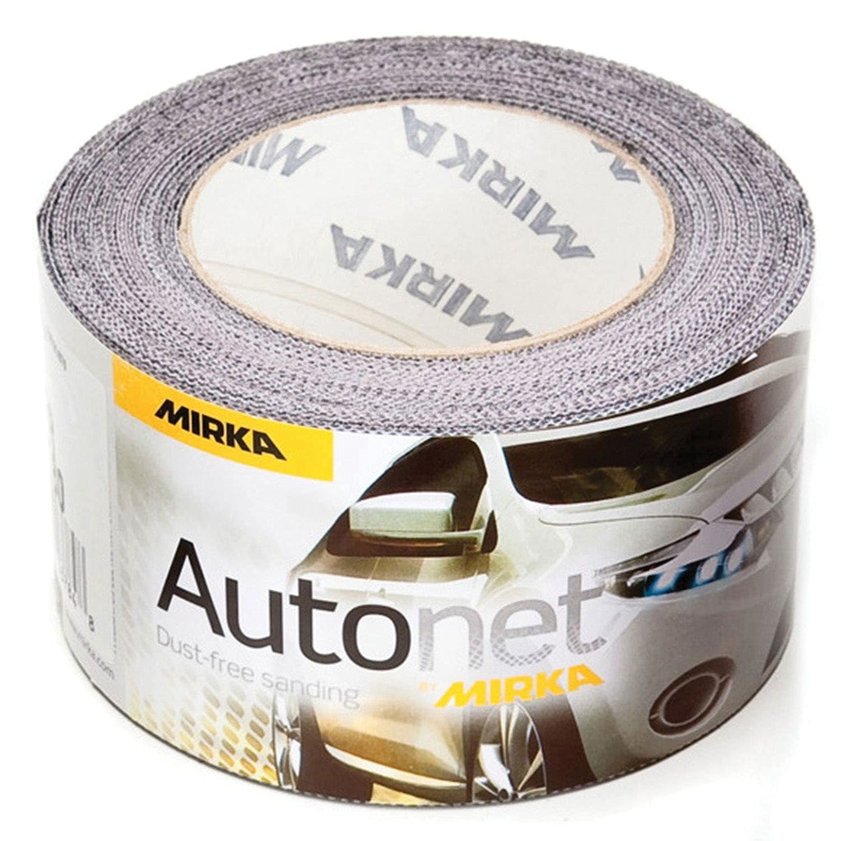 Mirka AE-570-600 Mesh Grip Roll 2-3/4 x 10 m 600 grit abrasive sanding roll for finish sanding and dust-reduced surface prep in a shop setting