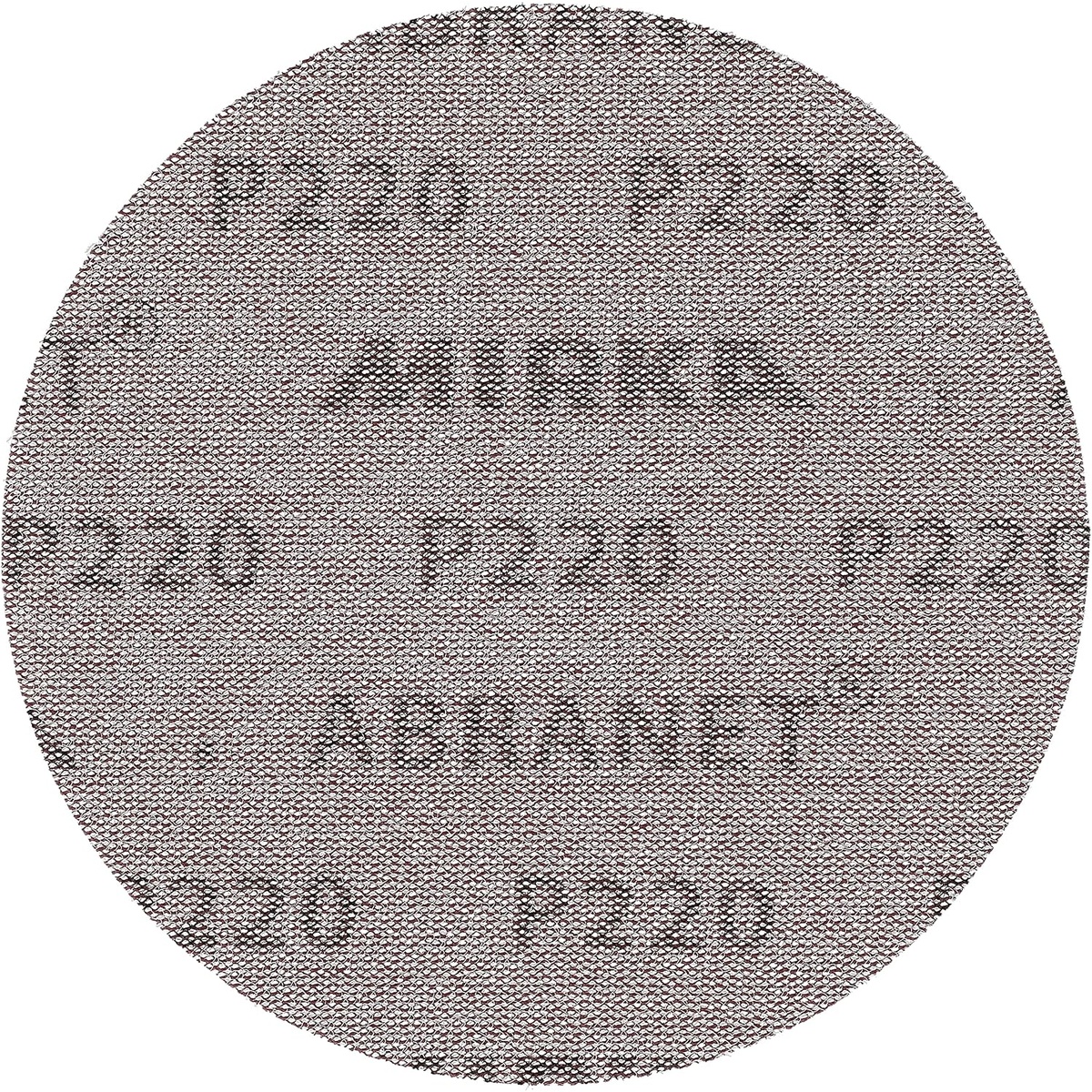 Mirka 6 inch P220 Abranet mesh sanding disc shown as a full round abrasive for finish sanding wood filler primer paint and plastic surfaces