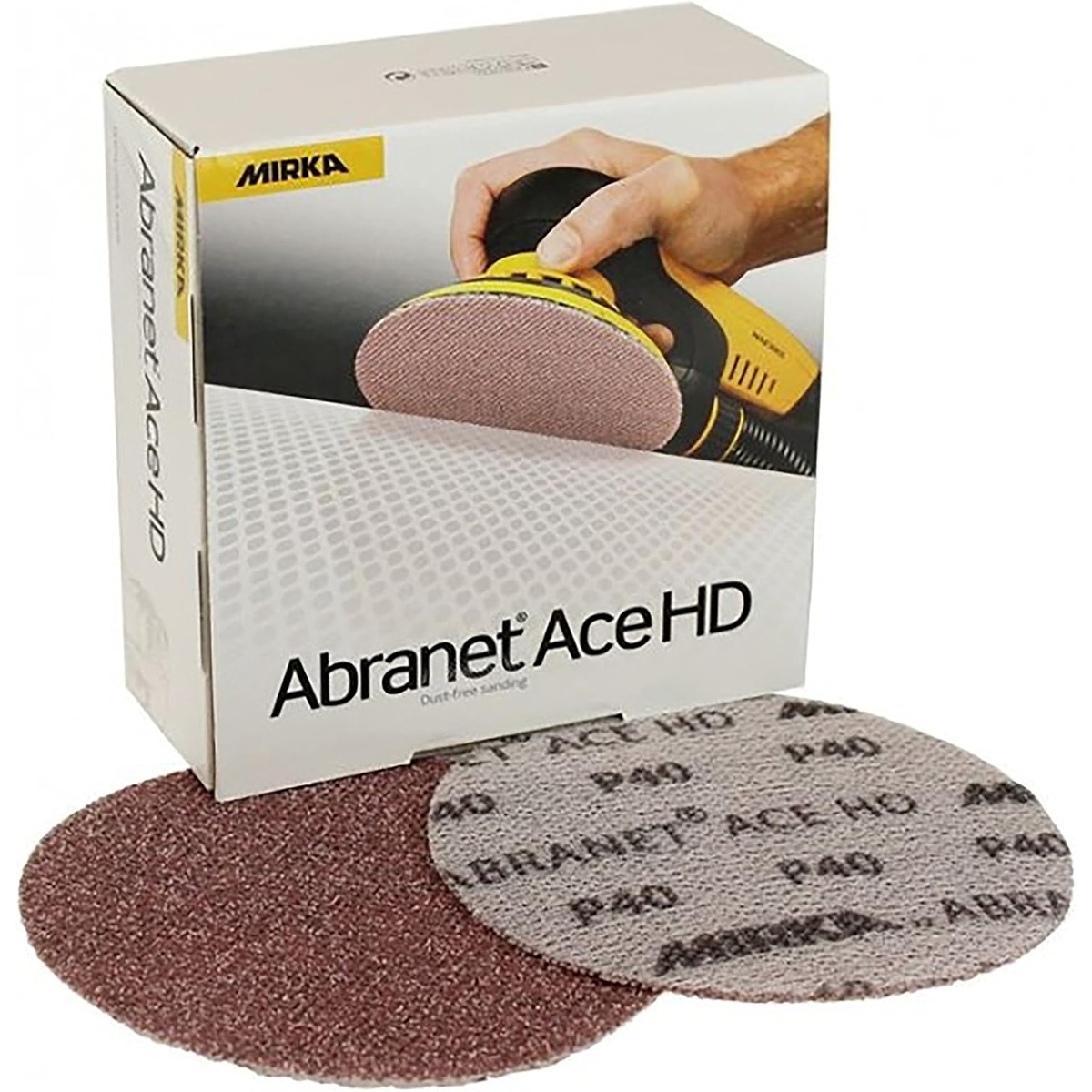 Mirka AH-241-080 Abranet Ace HD Net Grip Disc 6 inch ceramic sanding disc package and discs for metal sanding and surface preparation in shop use