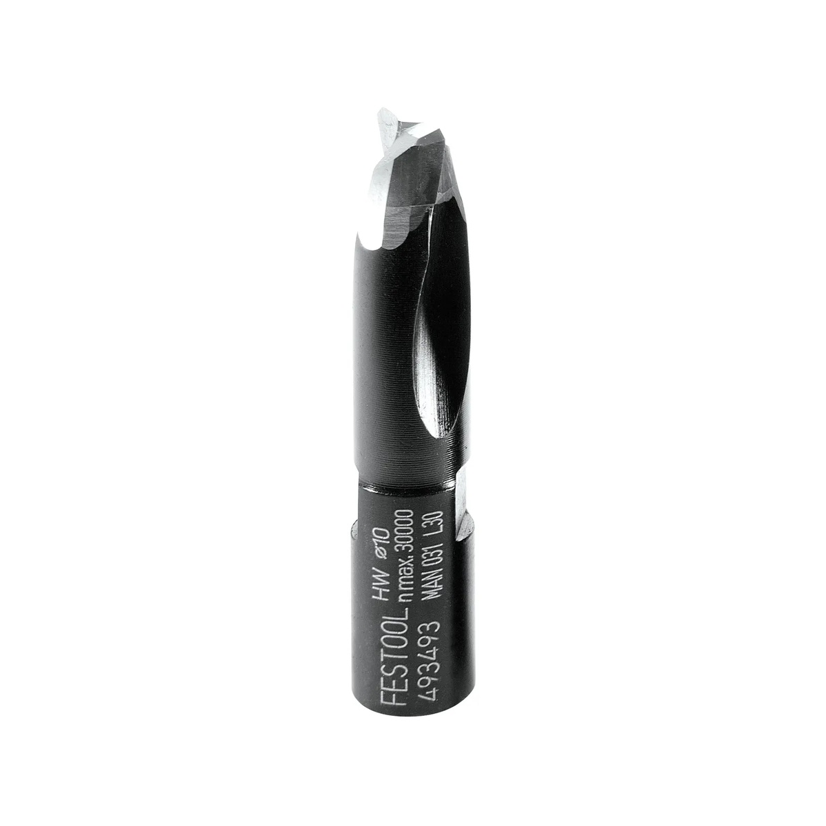 Festool 493493 Domino DF 500 Cutter, 10mm carbide-tipped mortising cutter shown in close-up on a plain background
