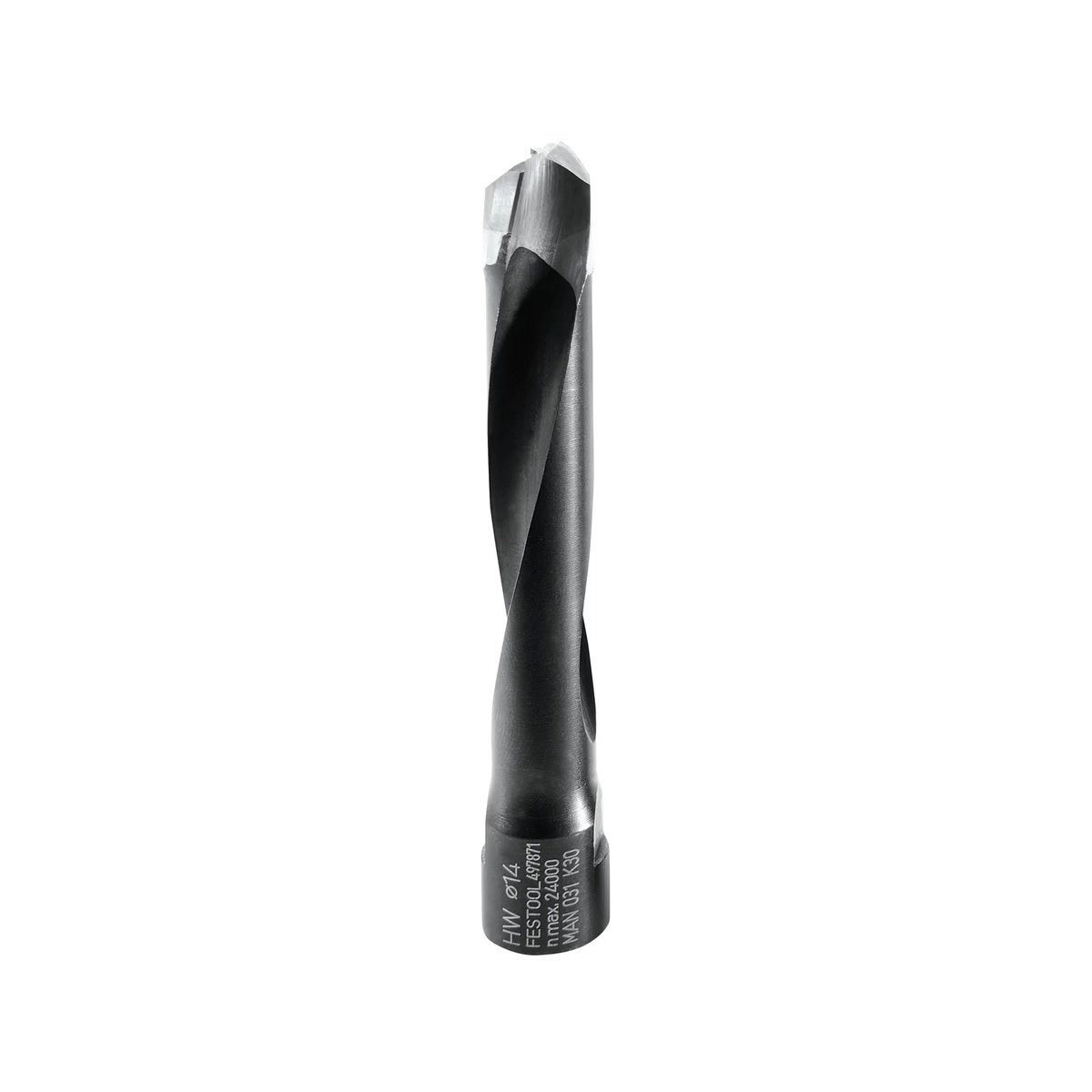 Festool 497871 Domino XL Cutter 14mm carbide-tipped spiral cutter shown in close-up for DF 700 mortising and 14 mm tenon joinery
