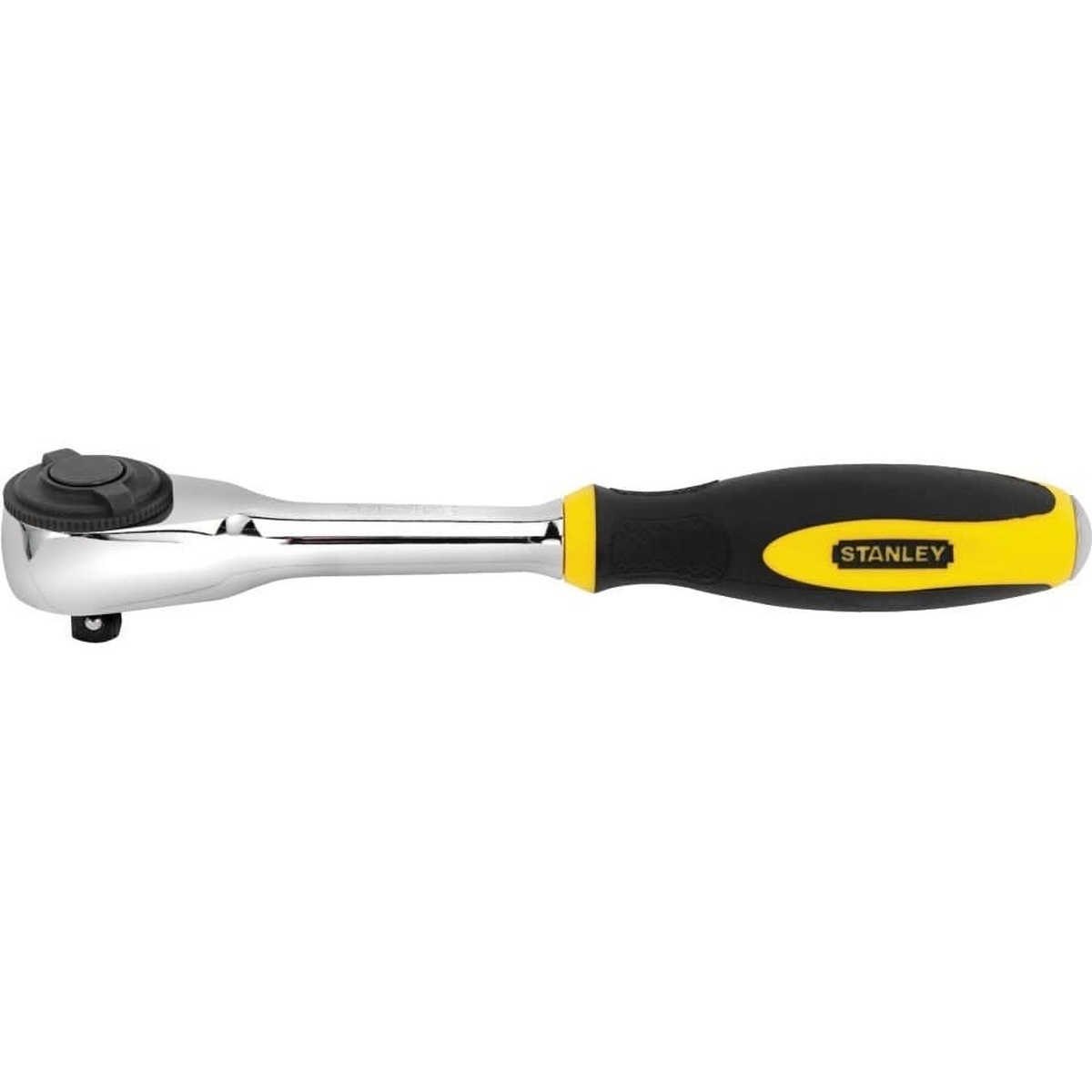 Stanley 89-962 3/8 inch Drive Rotator Ratchet shown in profile on a clean background, highlighting the twist action handle and pear head design for tight-space fastening work
